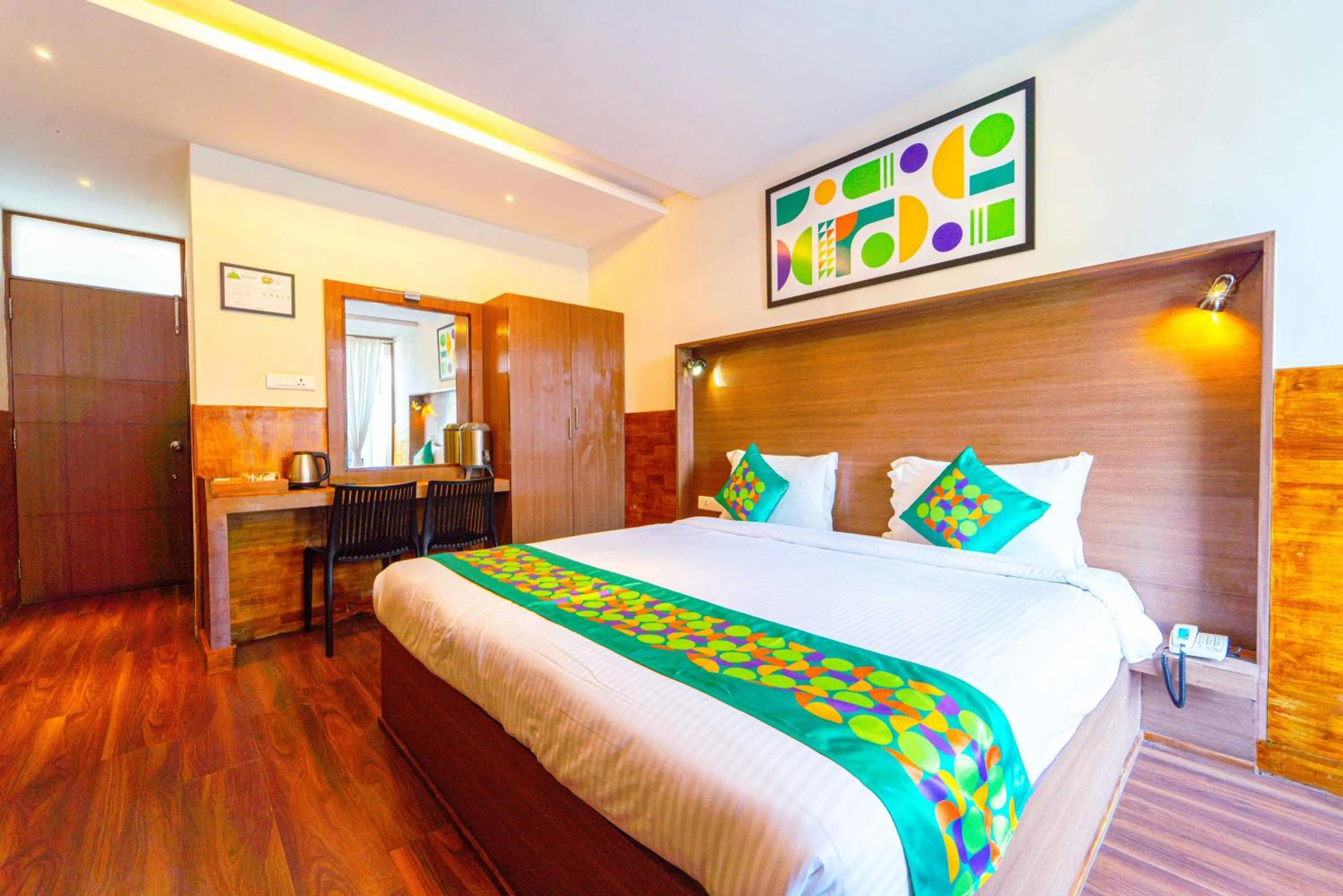 Bedroom, Bed in Treebo Tranquil Heights With Scenic View