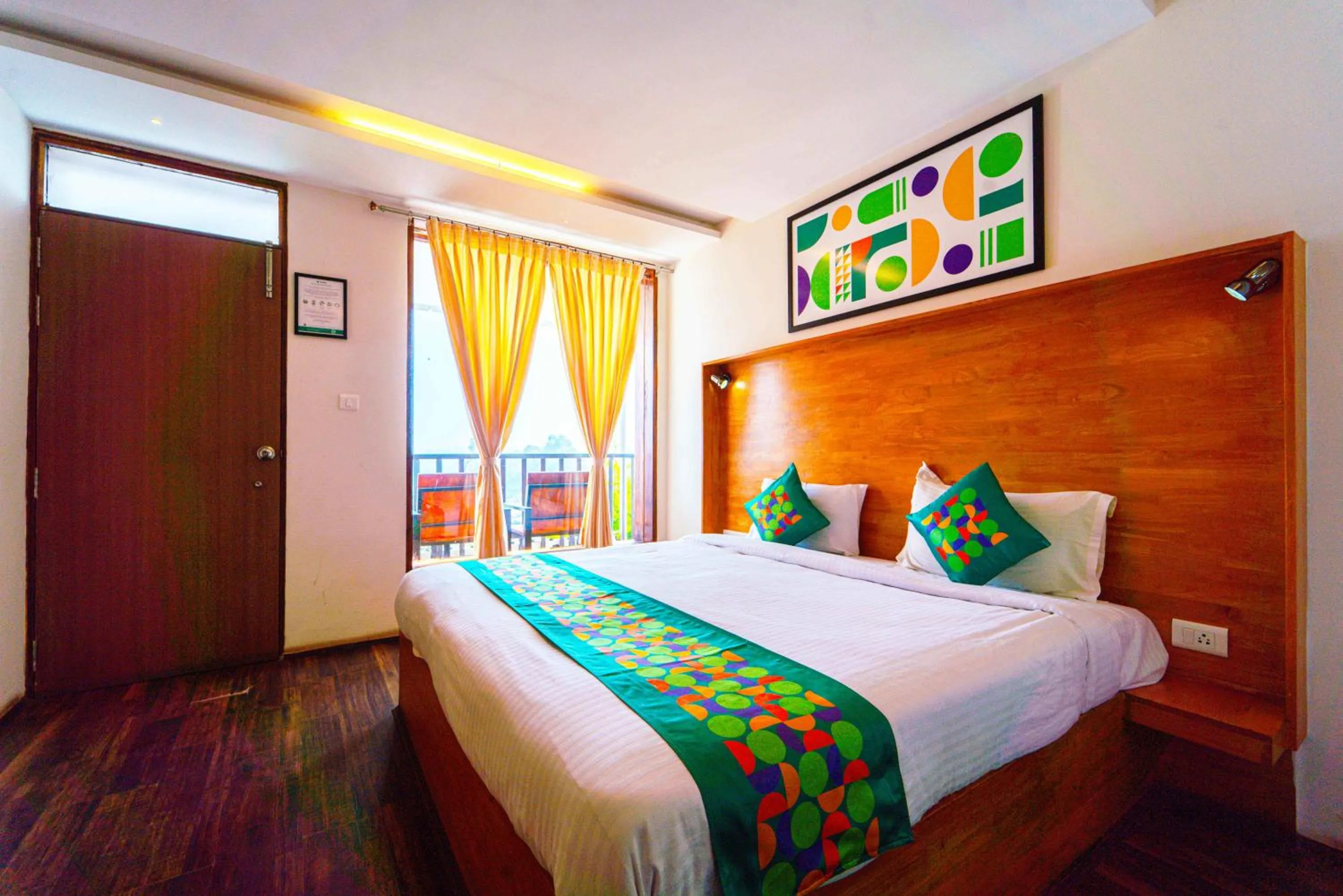 Bedroom, Bed in Treebo Tranquil Heights With Scenic View