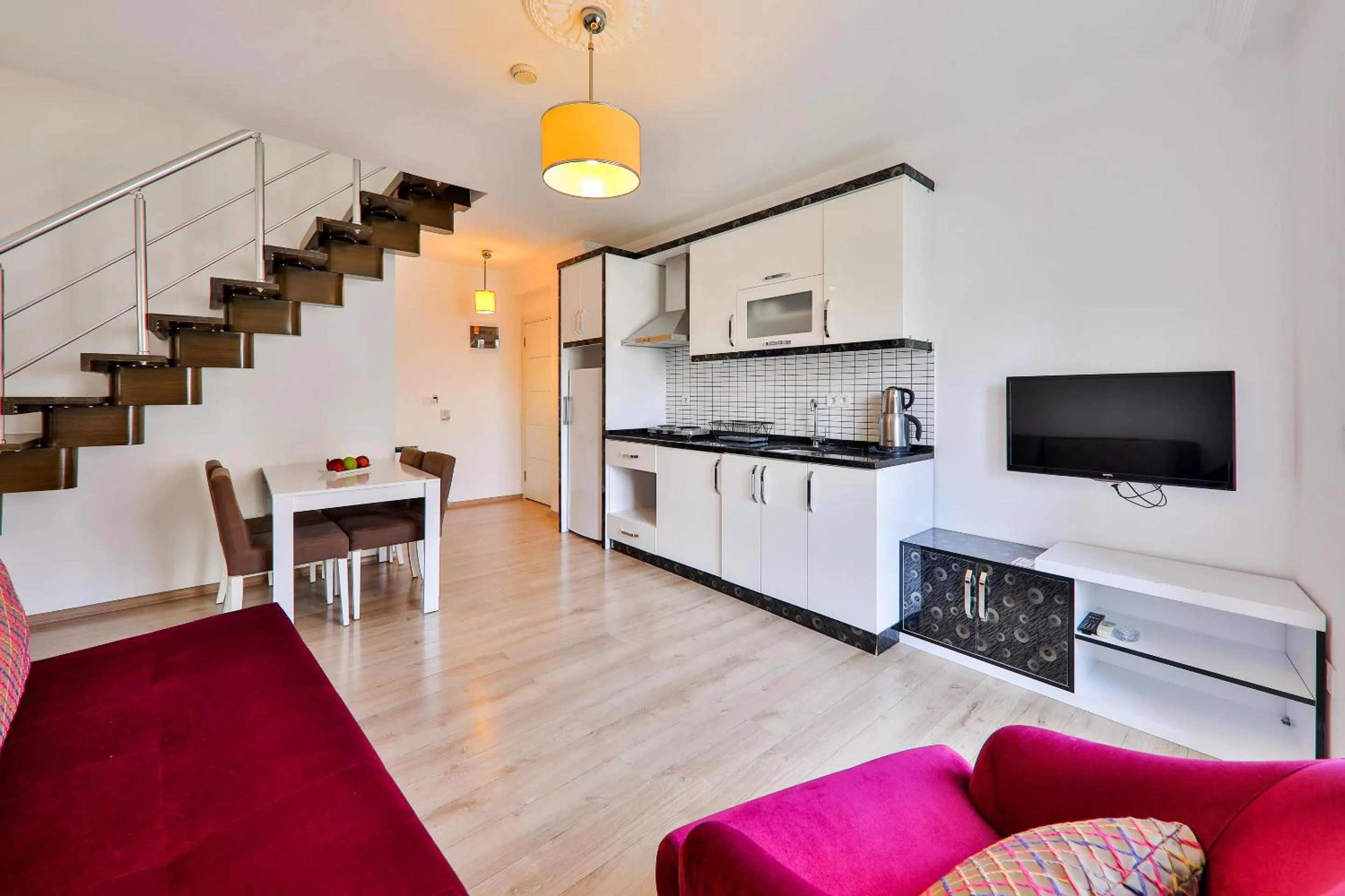 Kitchen or kitchenette in Bossa Nova Apart Hotel