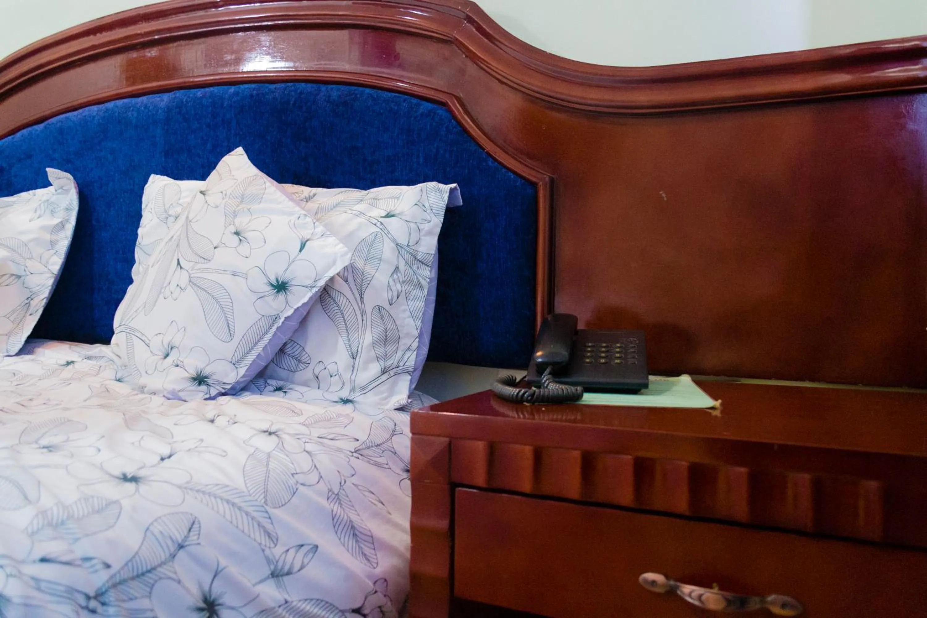 Bed in Emerald Hotel Kampala