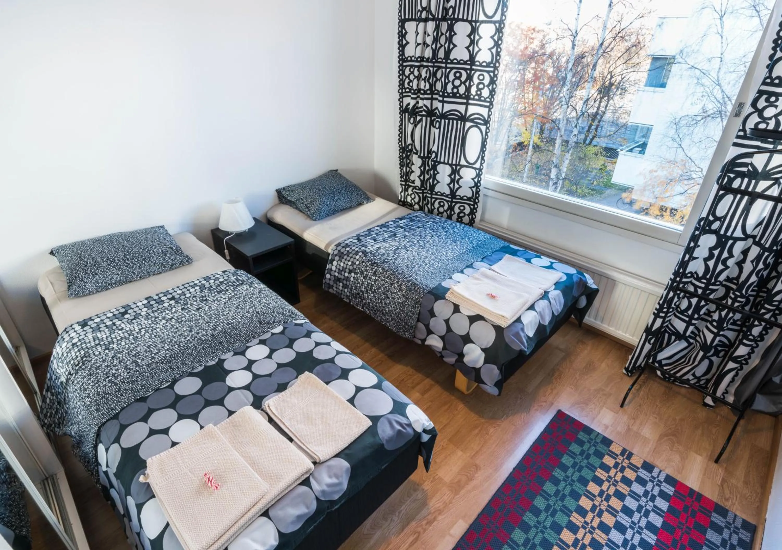 Bed in Oulu Hotelli Apartments