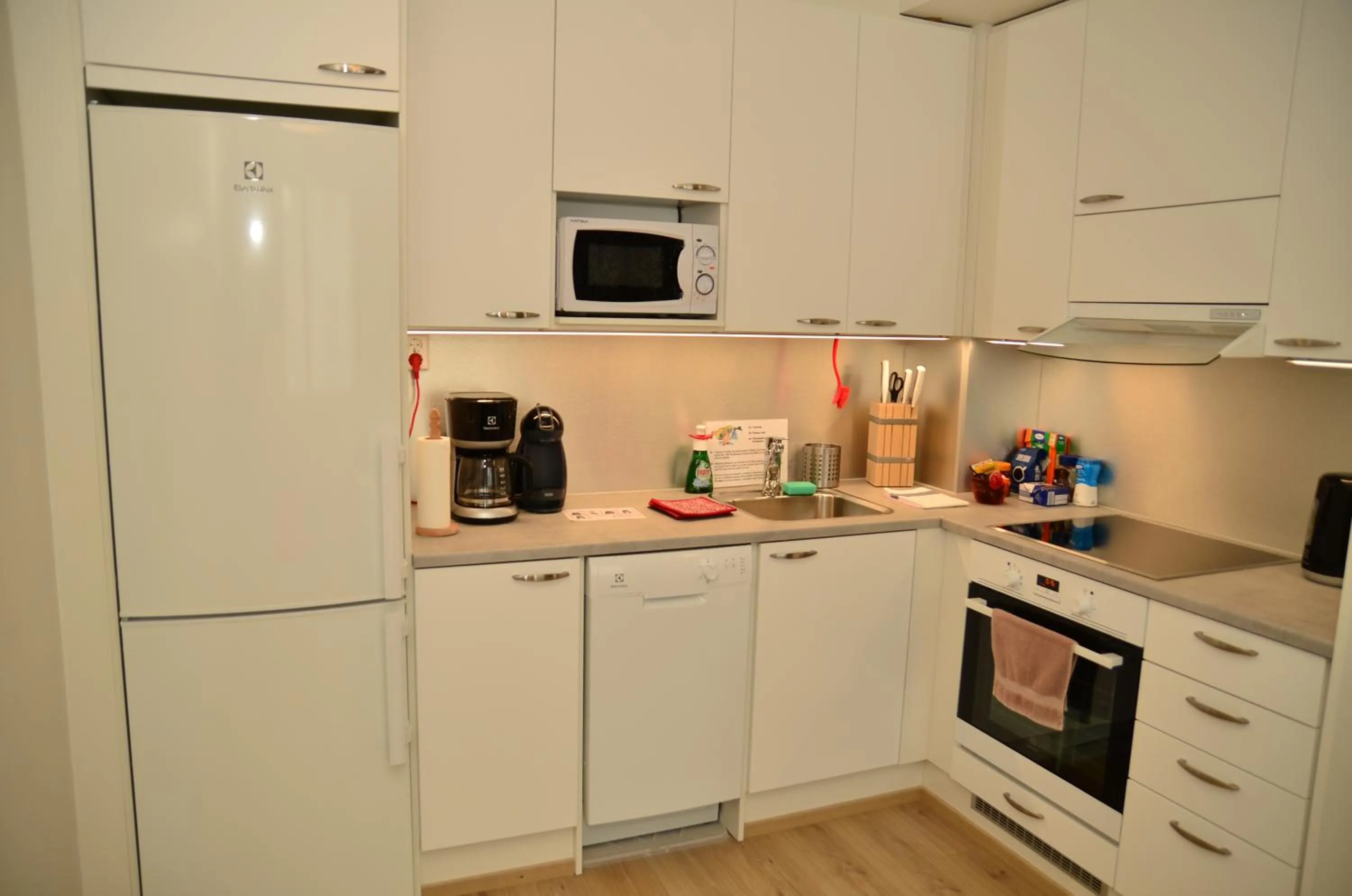 Kitchen or kitchenette in Oulu Hotelli Apartments