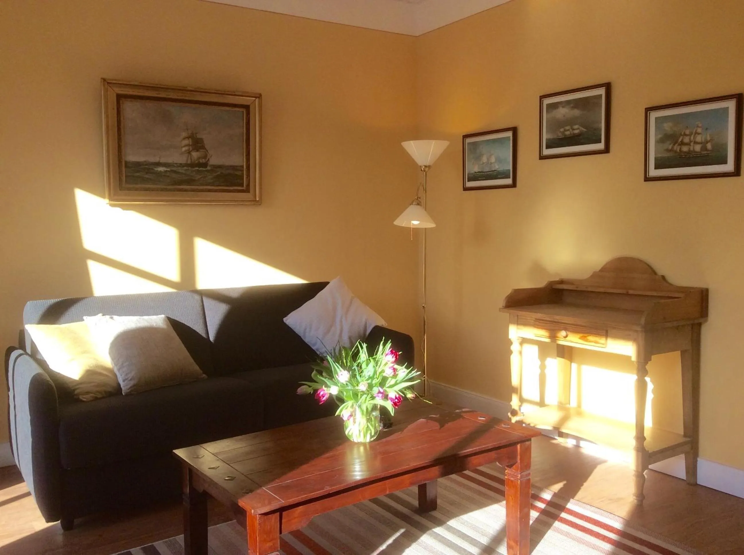 Seating area in Hugos Haus & Berthas Haus