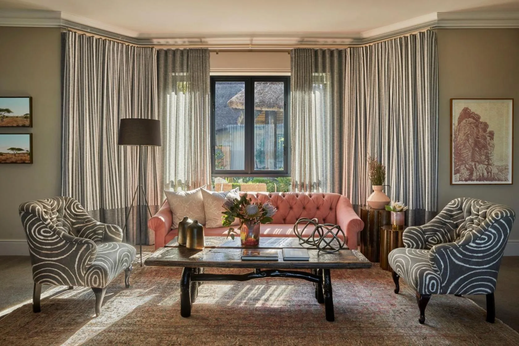 Living room in The Thatch House Boutique Hotel, Hermanus