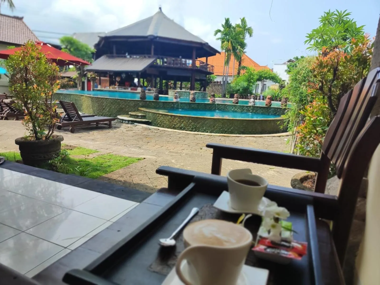 Balcony/Terrace in The Central Lovina Hotel & Restaurant