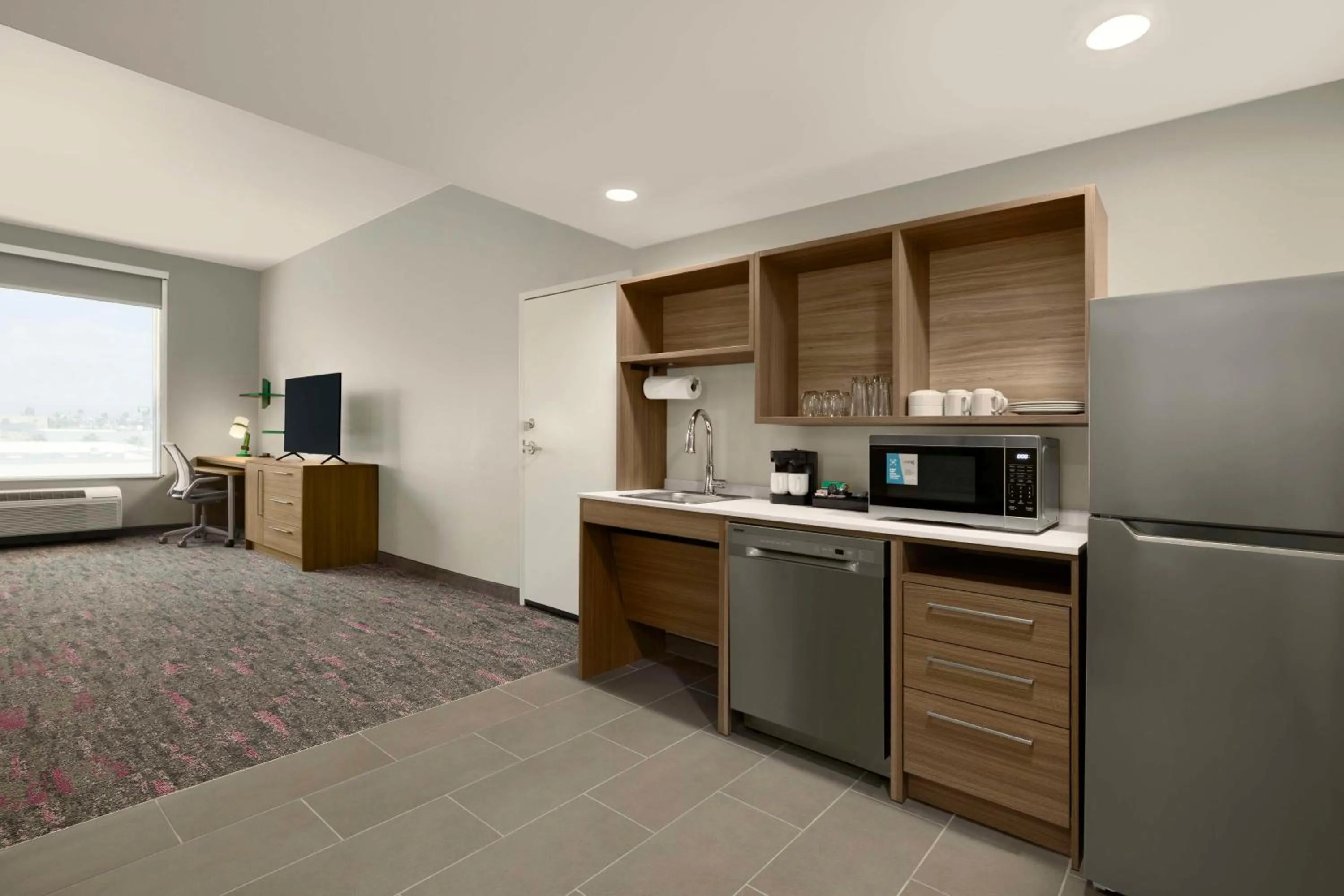 Kitchen or kitchenette in Home2 Suites By Hilton San Juan