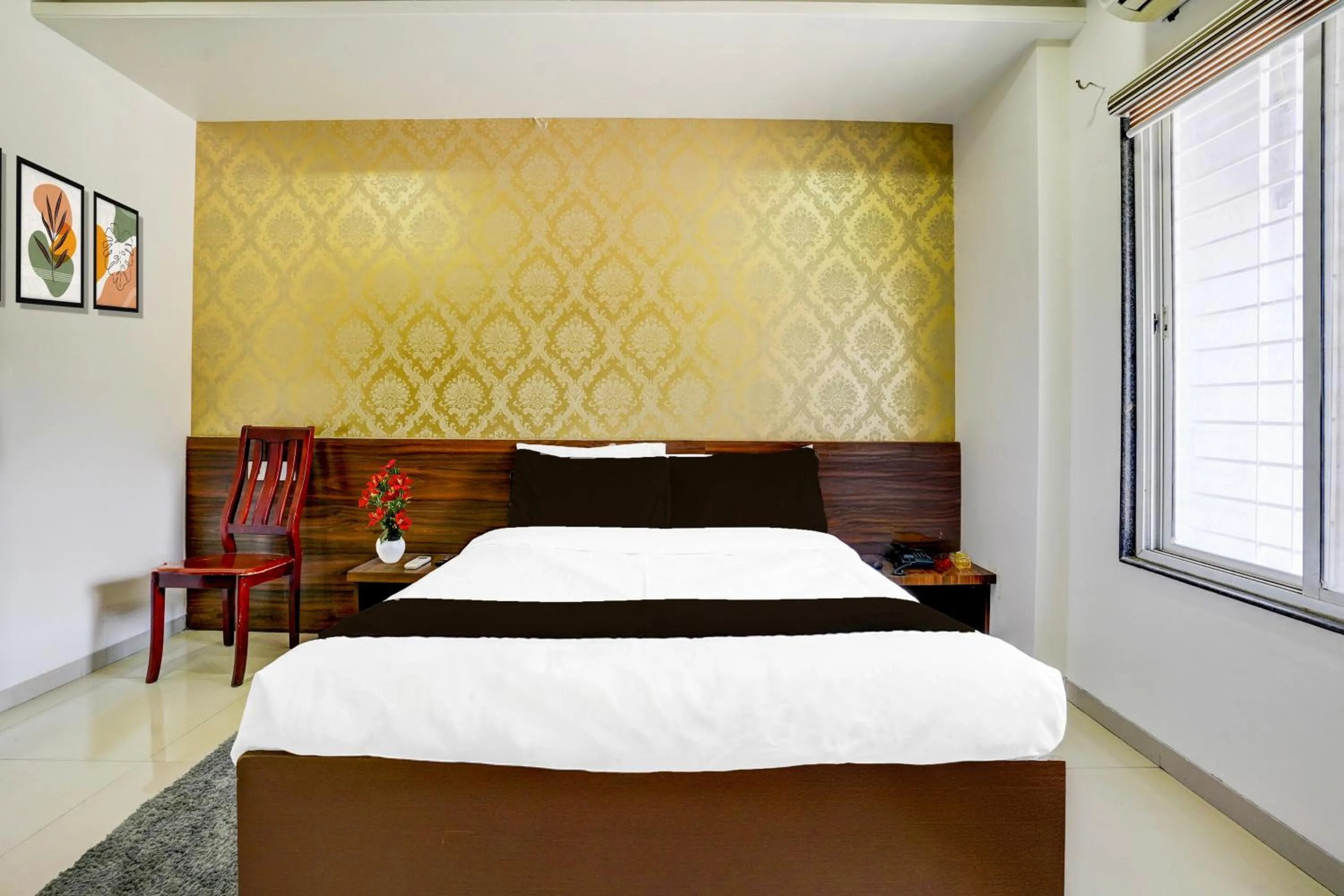 Bedroom, Bed in Townhouse Godavari Riverbank Formerly Shanti Datta Inn