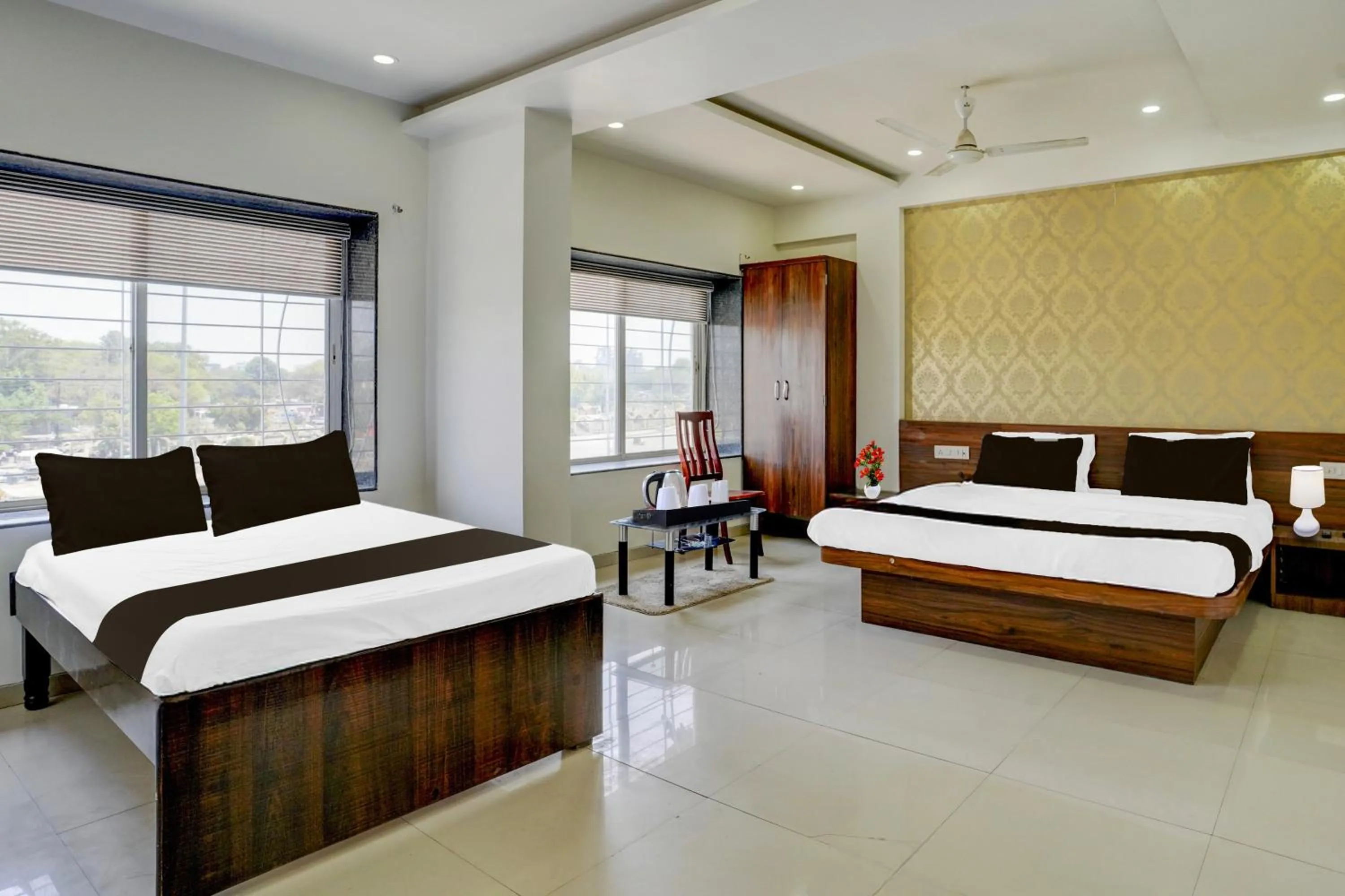 Bedroom, Bed in Townhouse Godavari Riverbank Formerly Shanti Datta Inn