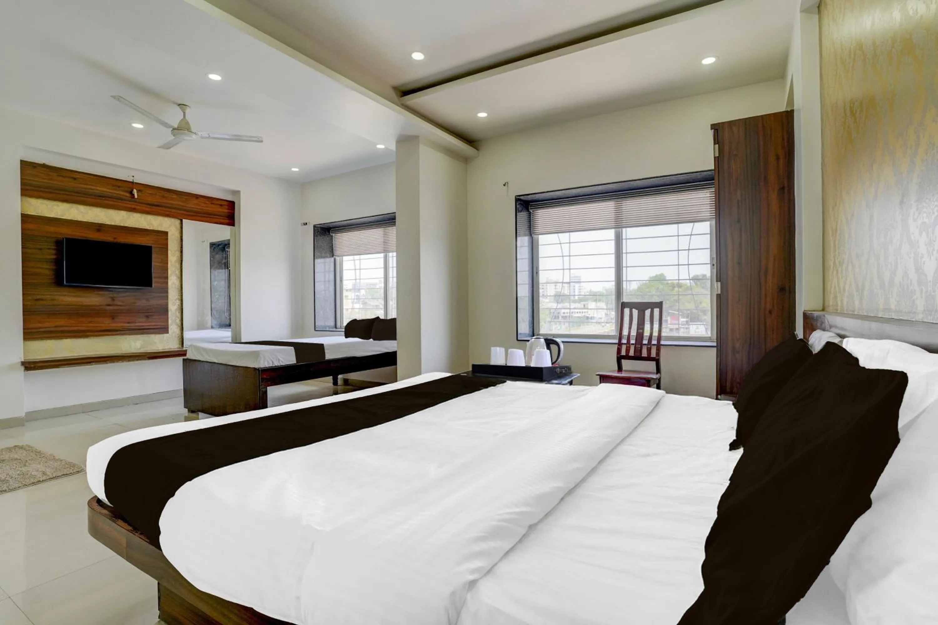 Bedroom, Bed in Townhouse Godavari Riverbank Formerly Shanti Datta Inn