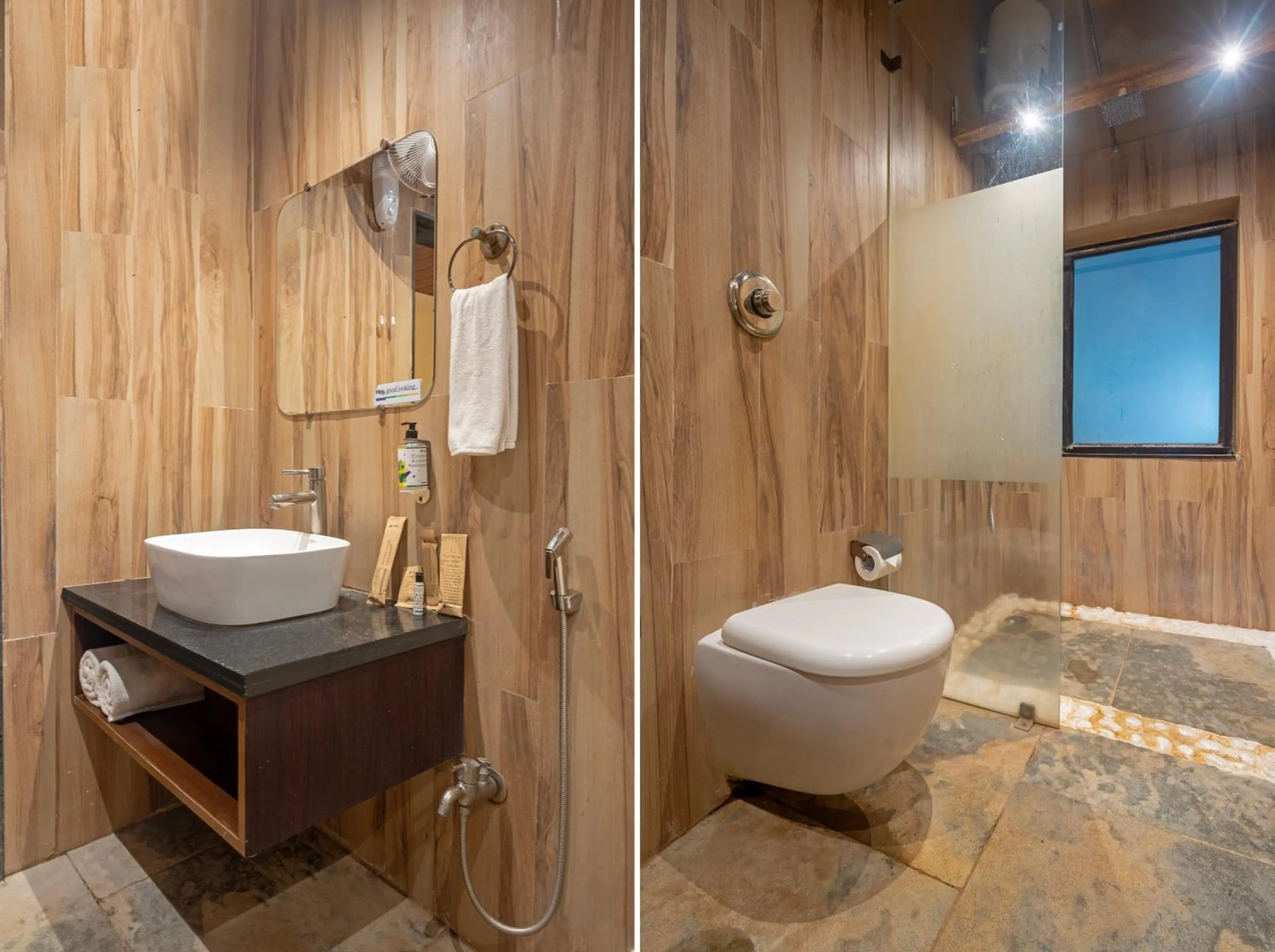 Bathroom in Treebo Premium Mowgli's Den Pench with Swimming Pool