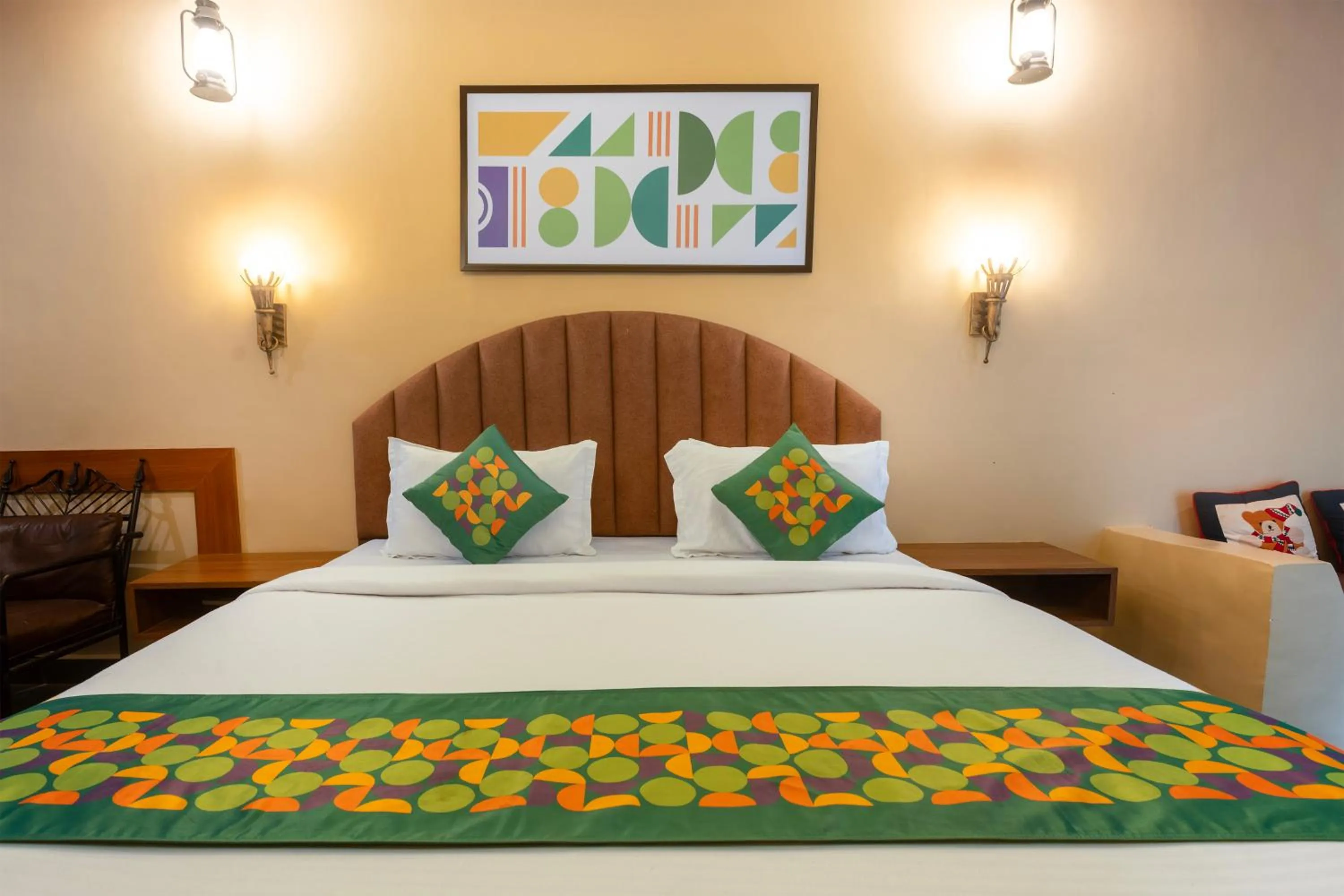 Bedroom, Bed in Treebo Premium Mowgli's Den Pench with Swimming Pool
