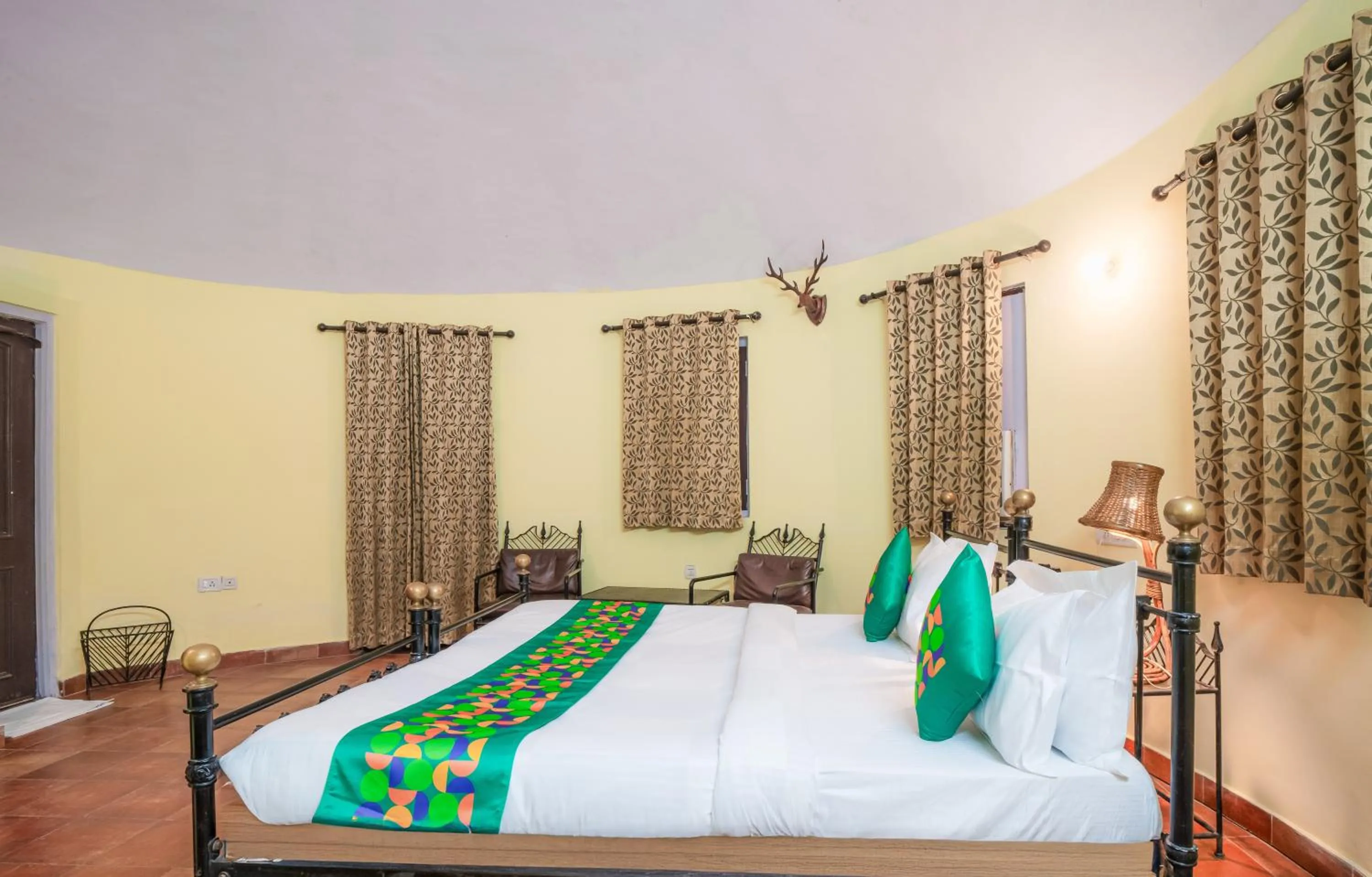 Bedroom, Bed in Treebo Premium Mowgli's Den, Pench