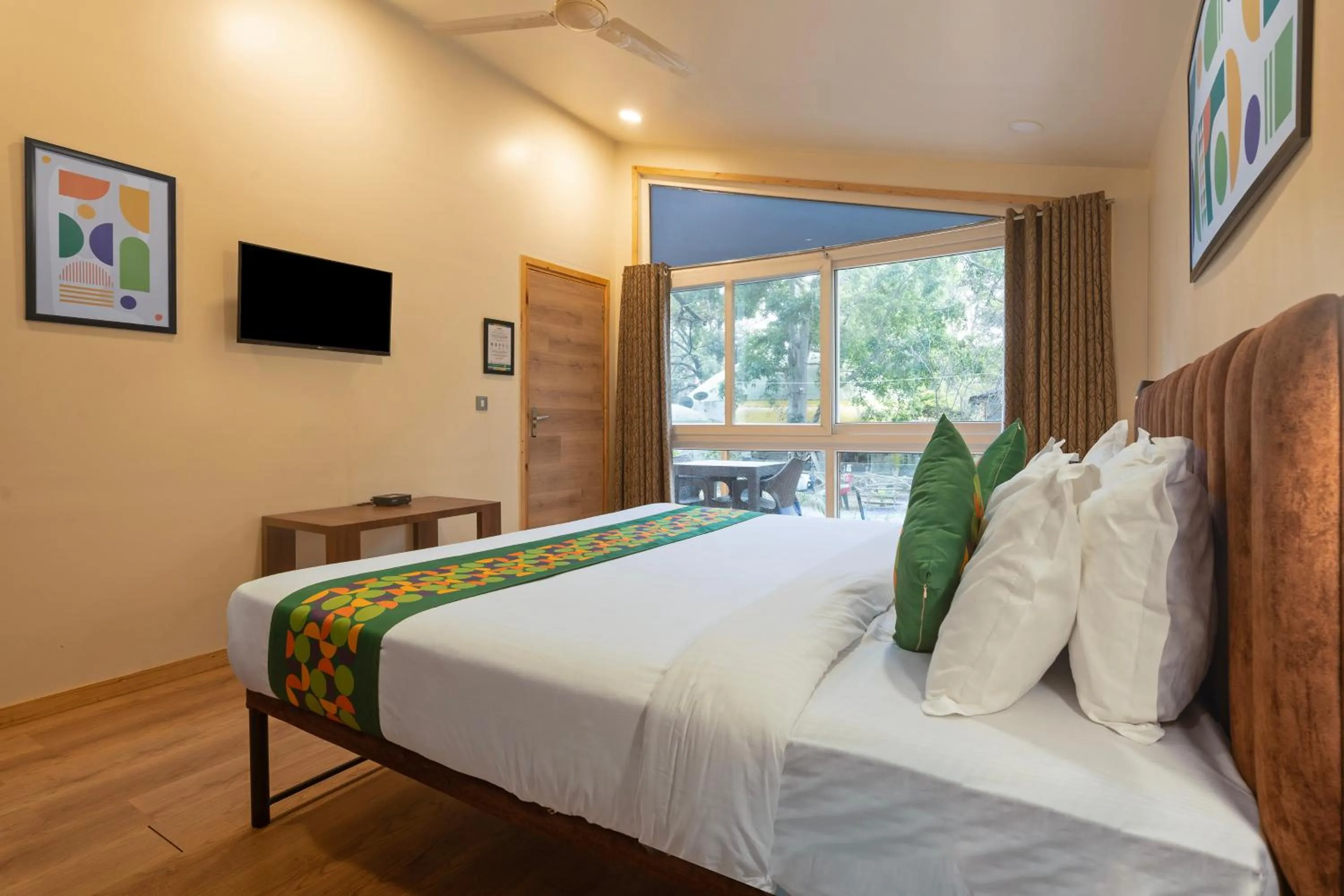 Bedroom, Bed in Treebo Premium Mowgli's Den Pench with Swimming Pool