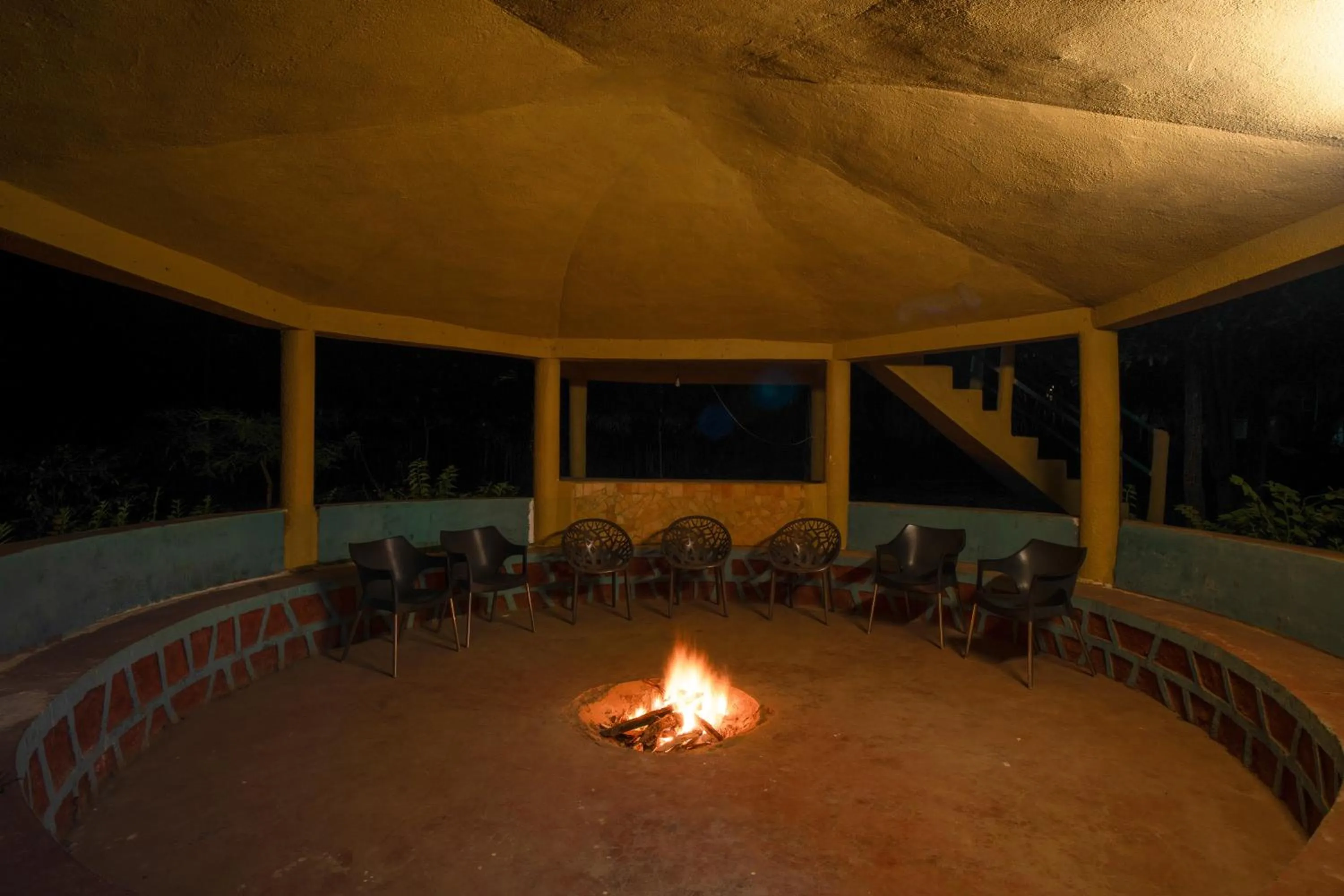 fireplace in Treebo Premium Mowgli's Den, Pench