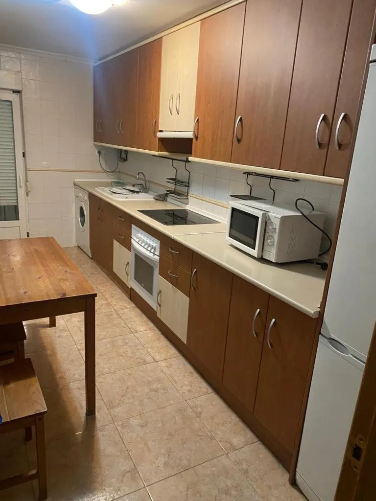 Kitchen or kitchenette in Hostal y Apartamentos la Vereda