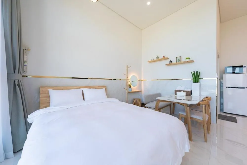 Bed in Today Gyeongpo Oceanview Pension