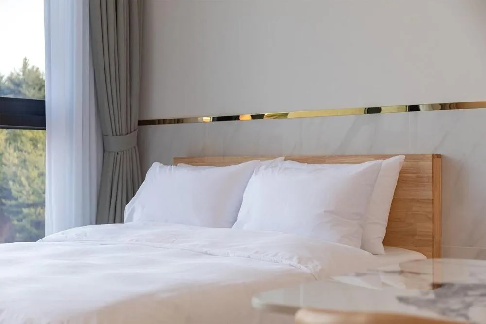 Bed in Today Gyeongpo Oceanview Pension