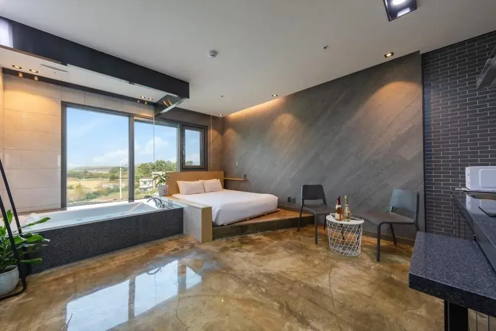 Bed in Gangneung Terrain by W Pension Bed in Gangneung Terrain by W Pension