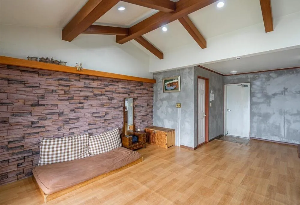 Bed in Taean Santorini Pension