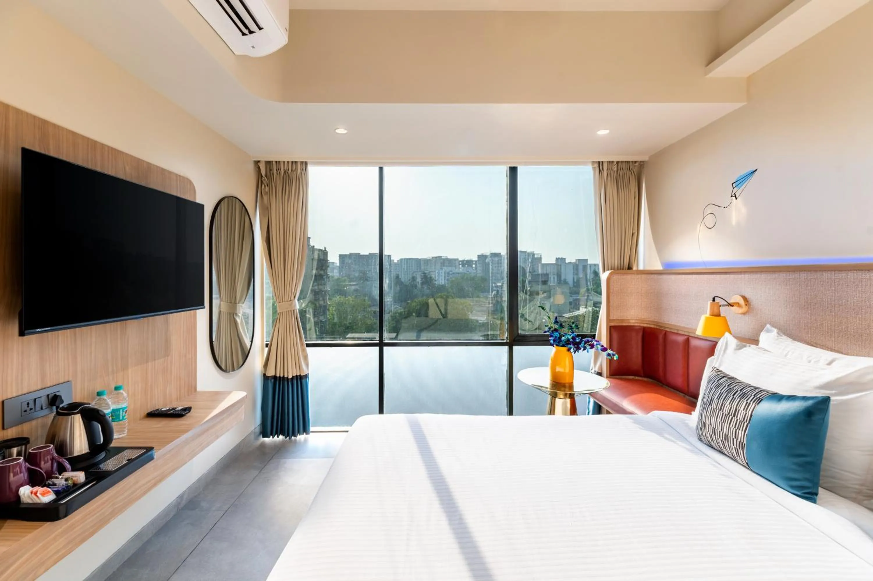 Bed in Indie Stays Mumbai International Airport