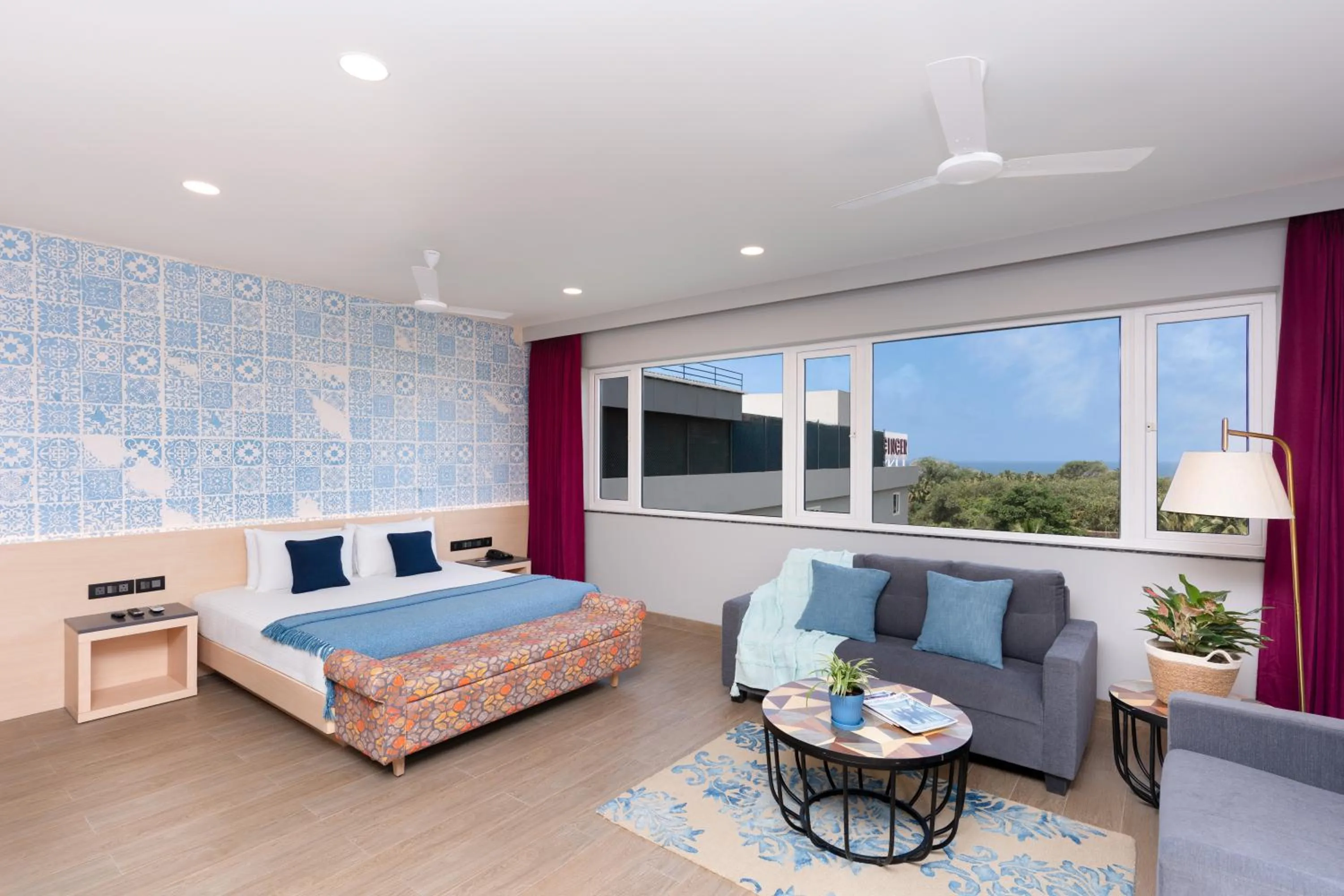 View (from property/room), Bed in Ginger Goa Candolim