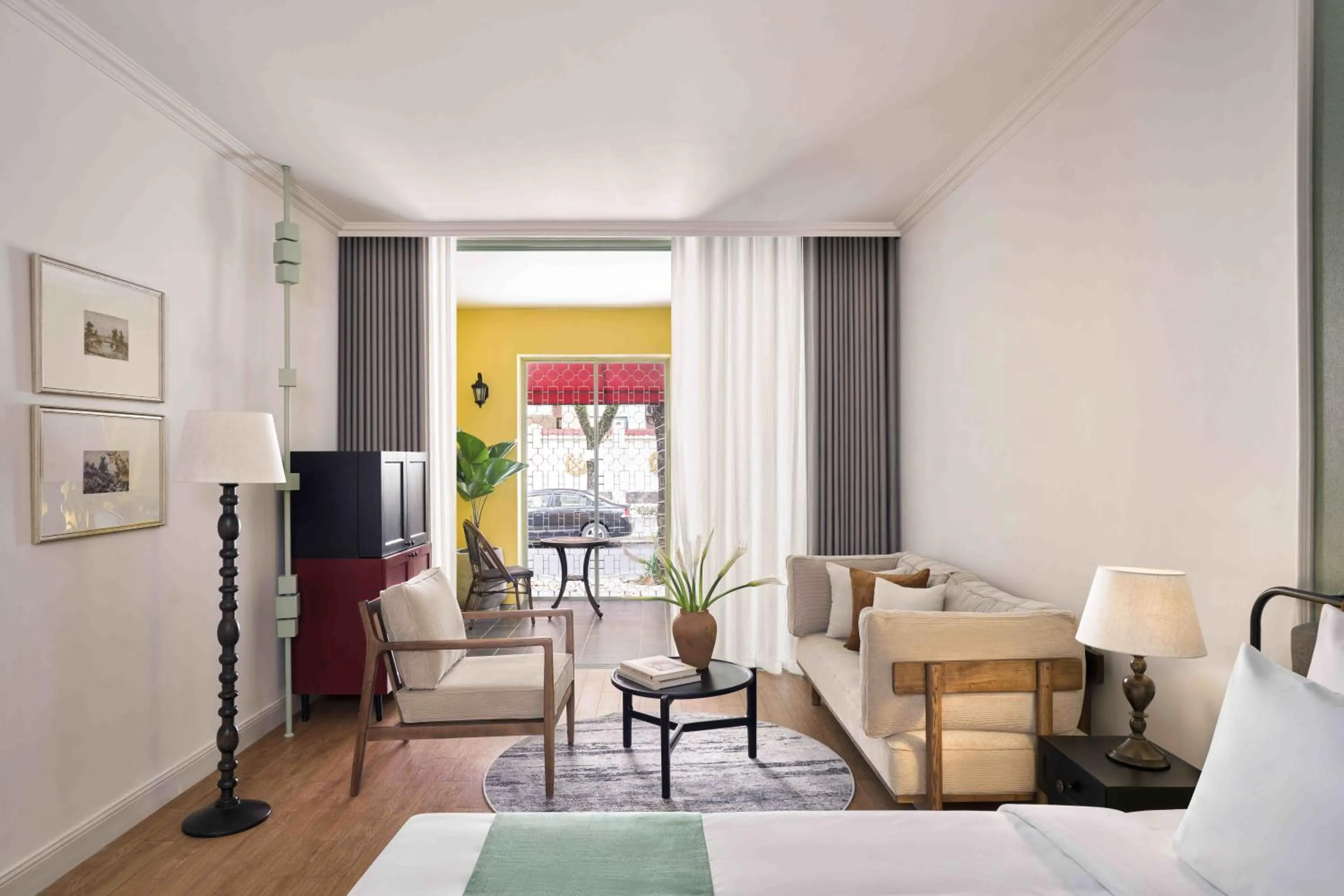 Living room, Bed in Signature by M Village Danang Heritage, A modern luxury stay