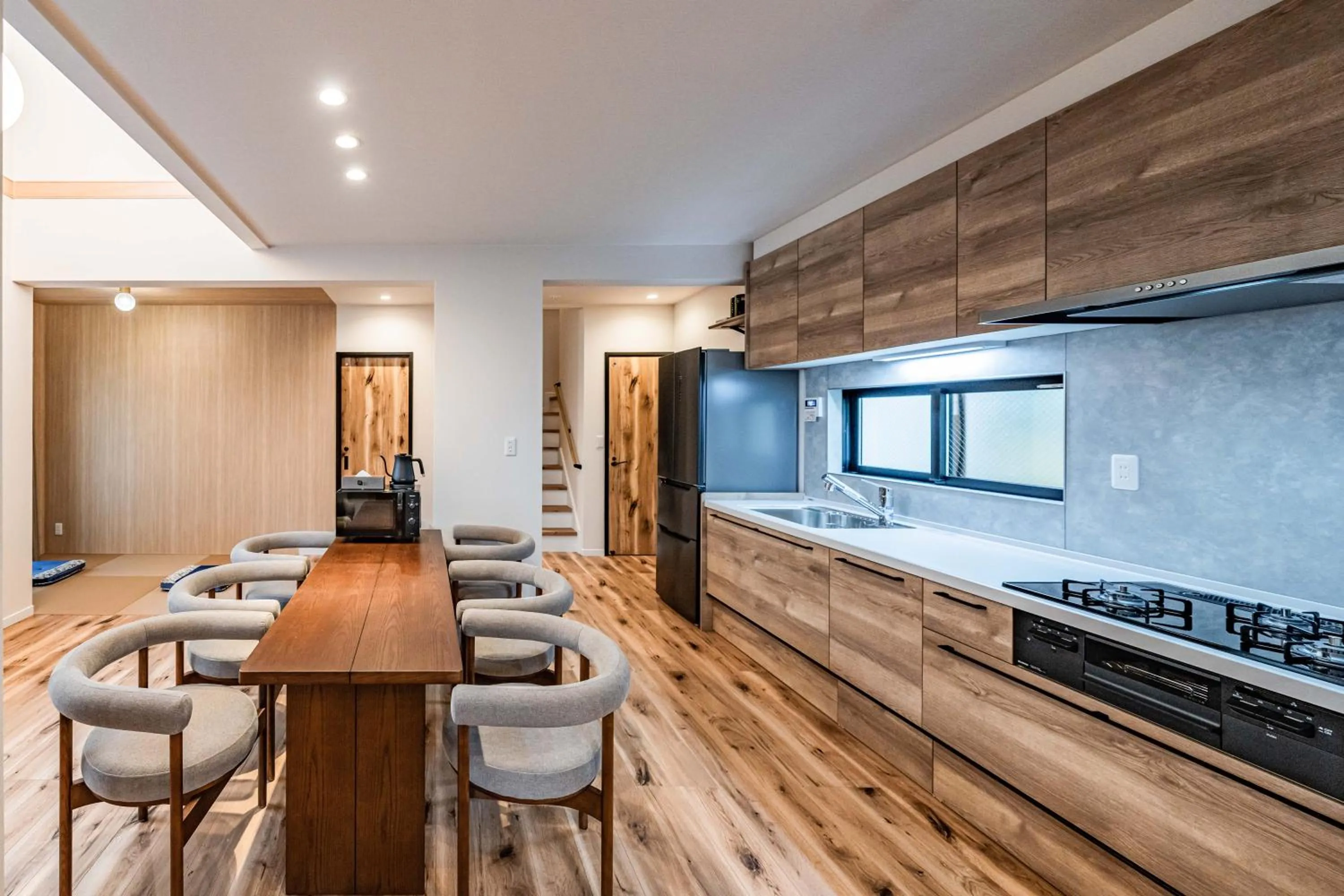 Kitchen or kitchenette in Apartment Hotel 11 Villa Hanazonocho