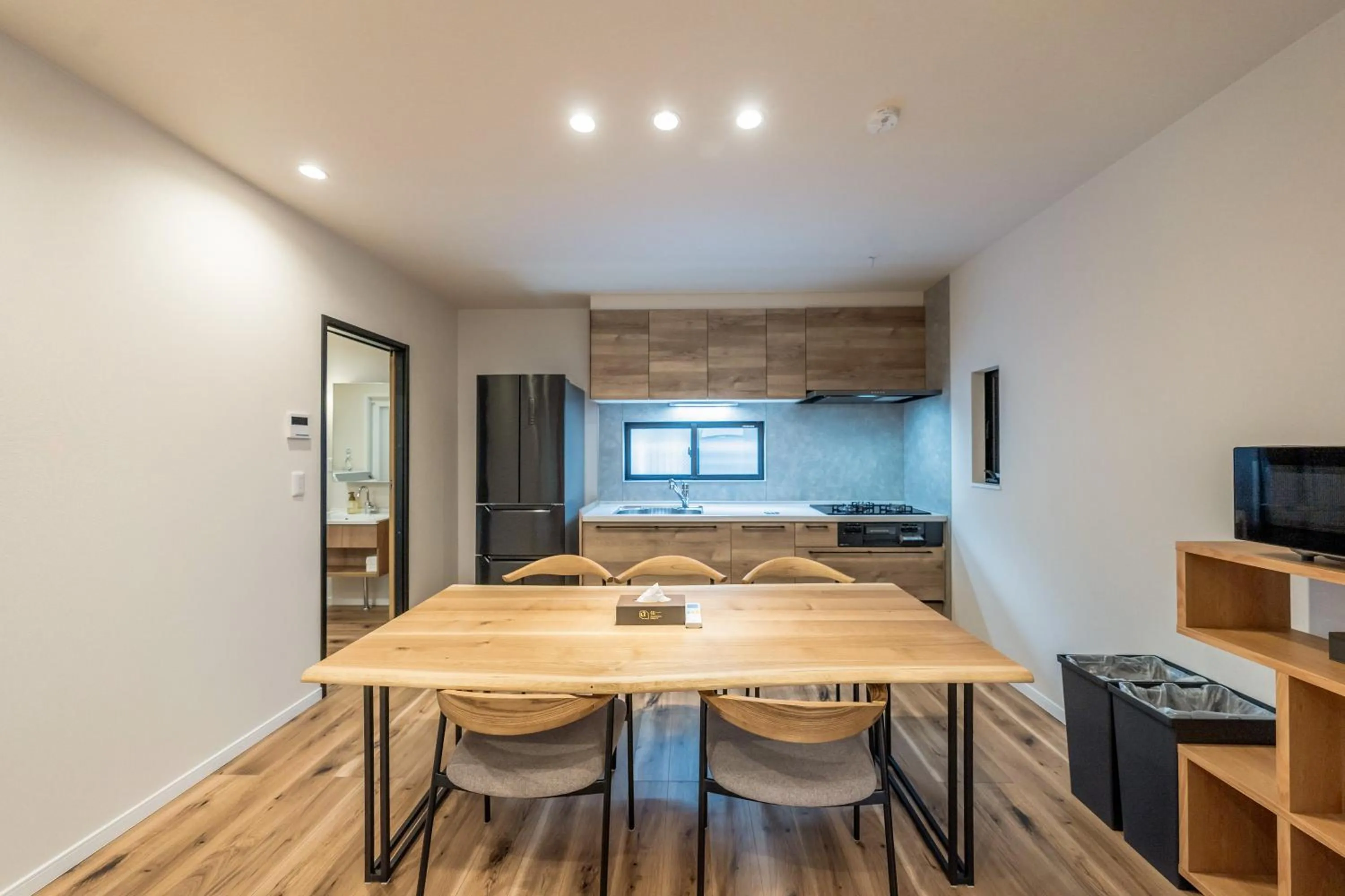 Kitchen or kitchenette in Apartment Hotel 11 Villa Hanazonocho