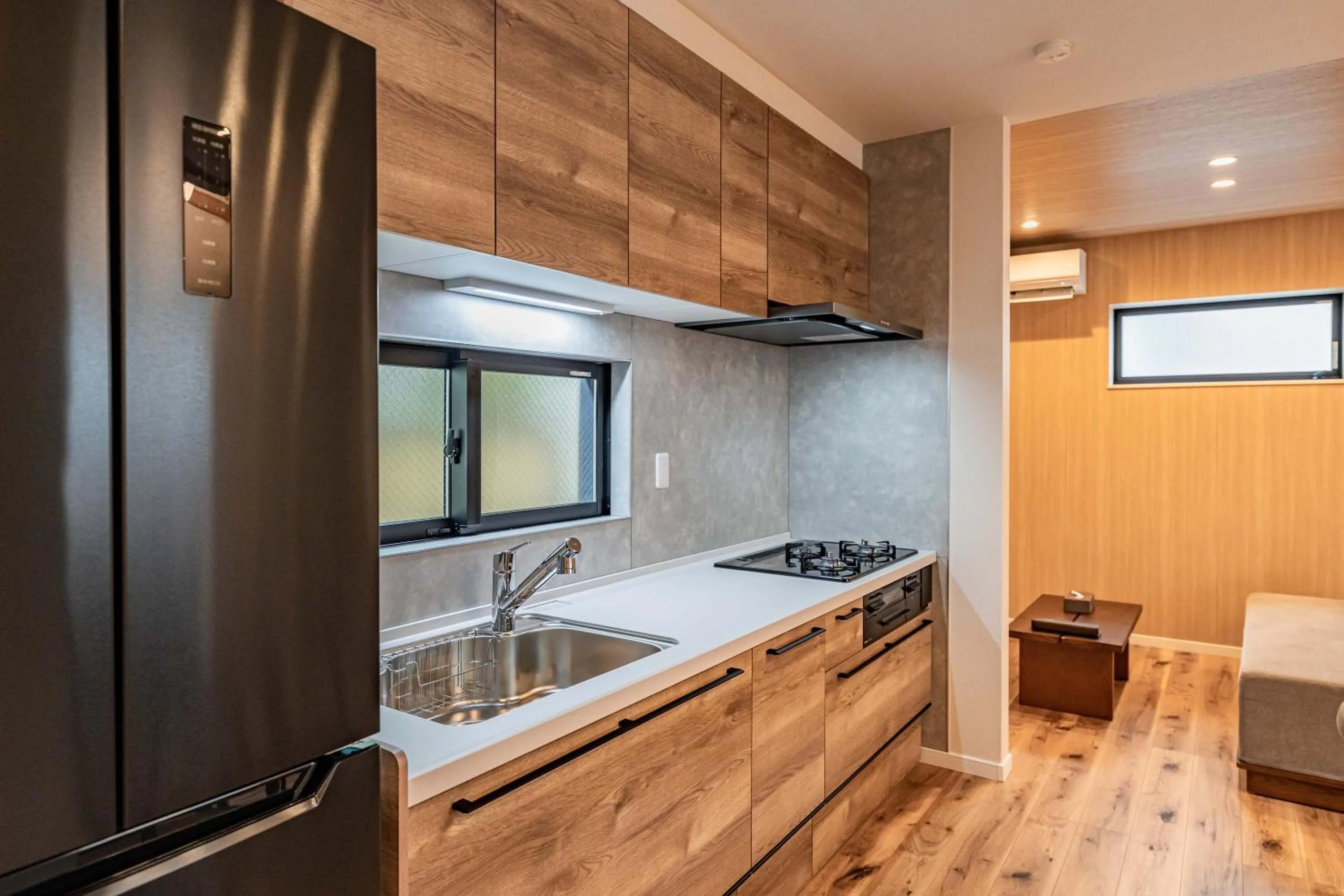 Kitchen or kitchenette in Apartment Hotel 11 Villa Hanazonocho