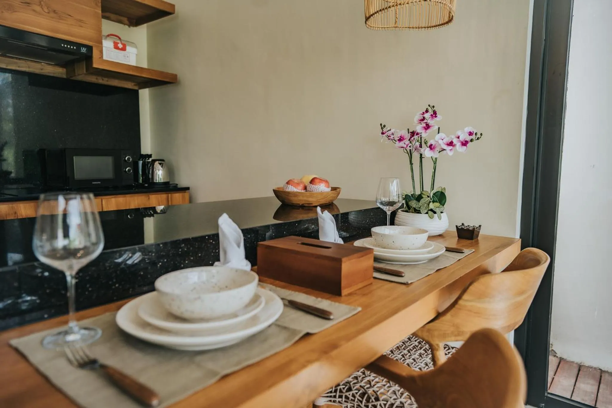 Seating area in Villa Manna Ubud