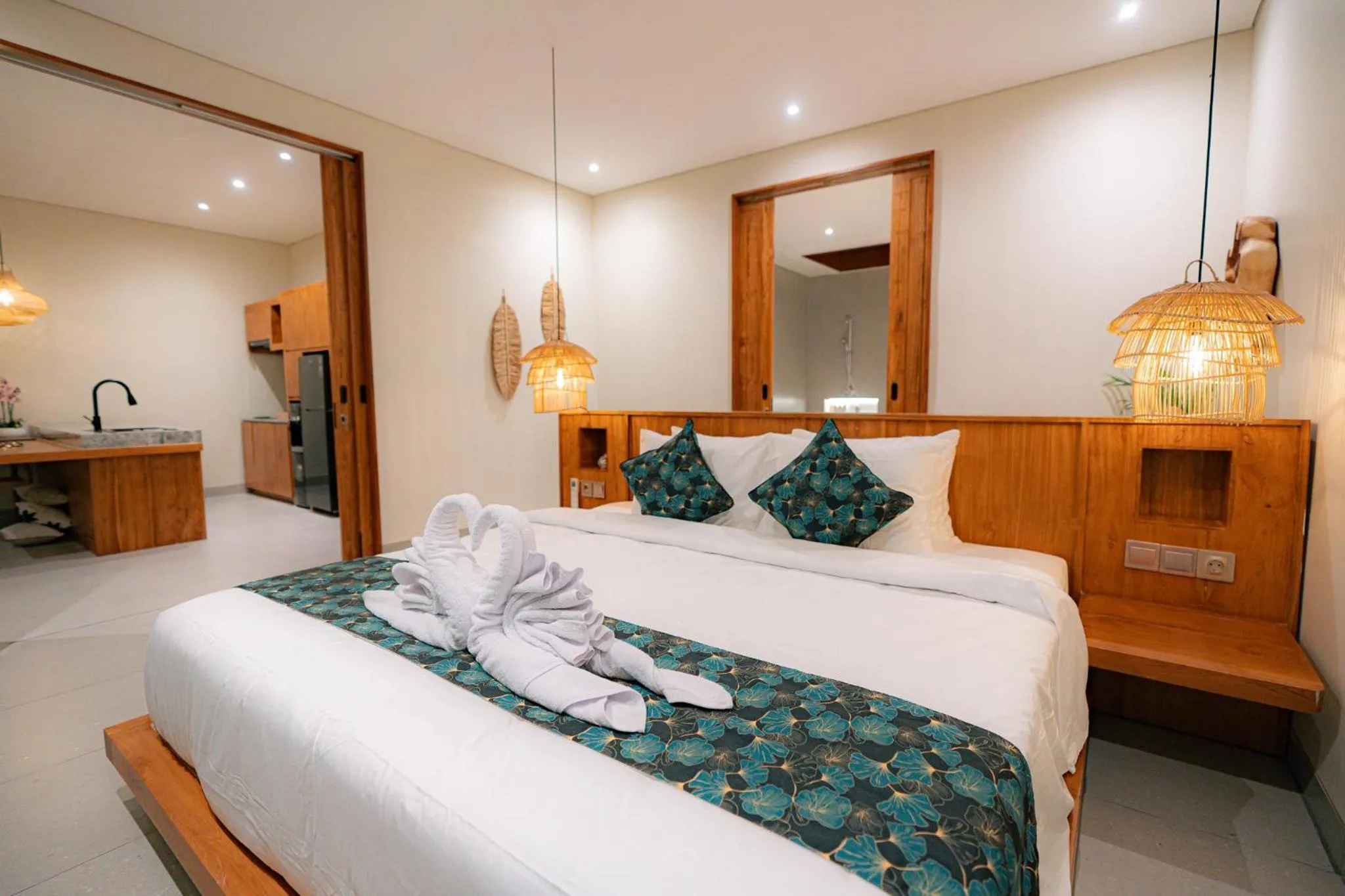 Bed in Villa Manna Ubud