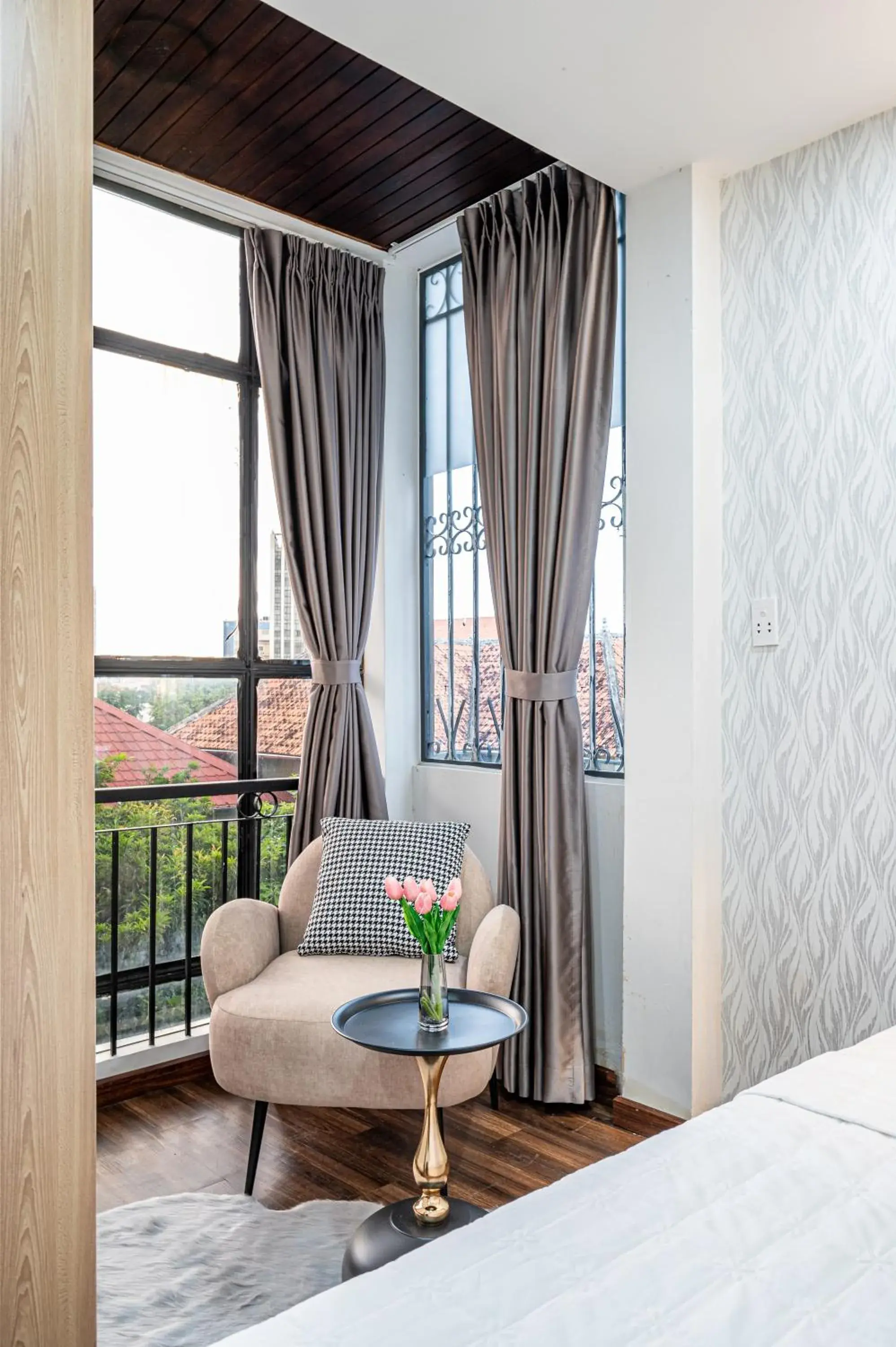 View (from property/room), Bed in Lotus Lalala Inn Hotel View (from property/room), Bed in Lotus Lalala Inn Hotel