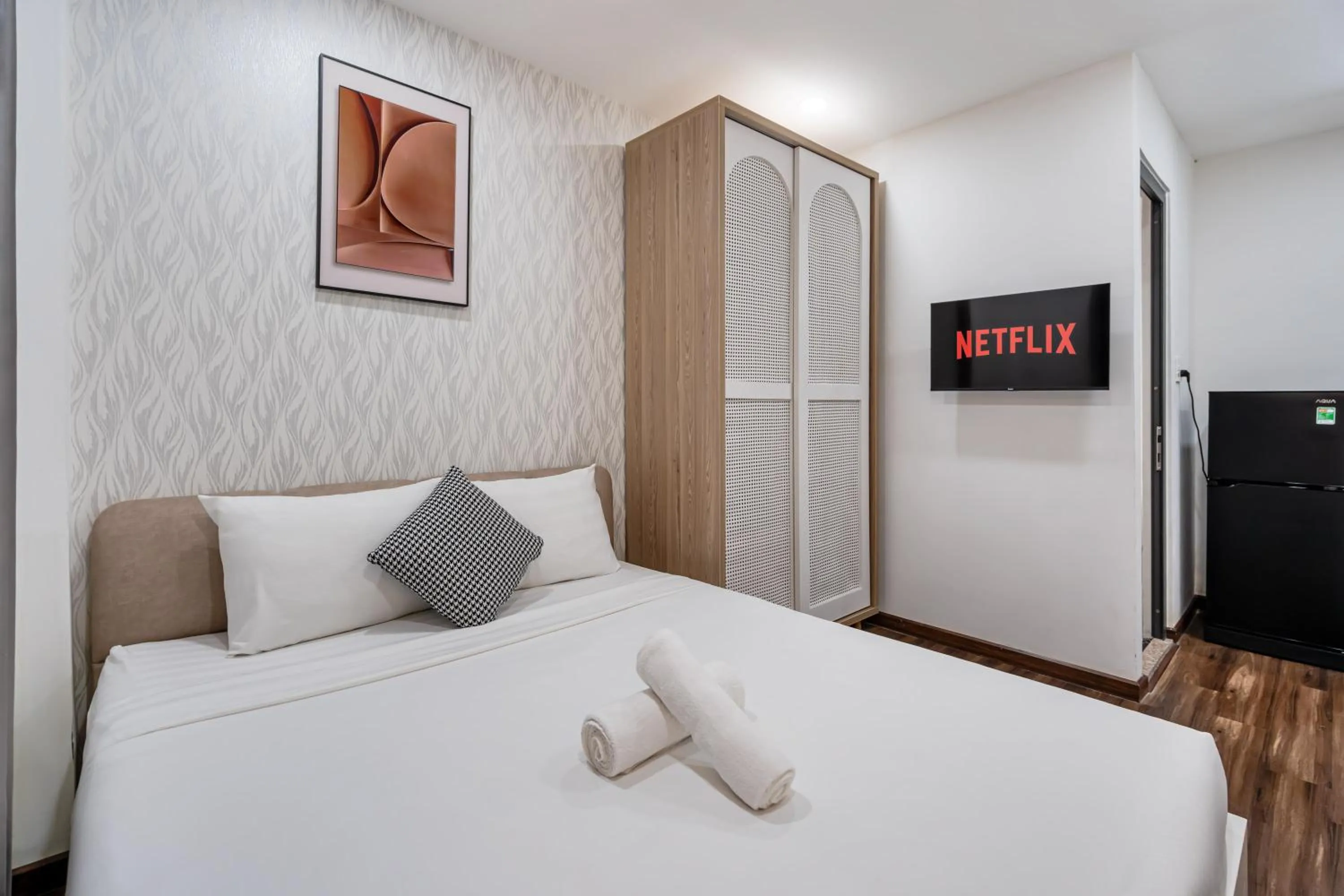 Bed in Lotus Lalala Inn Hotel