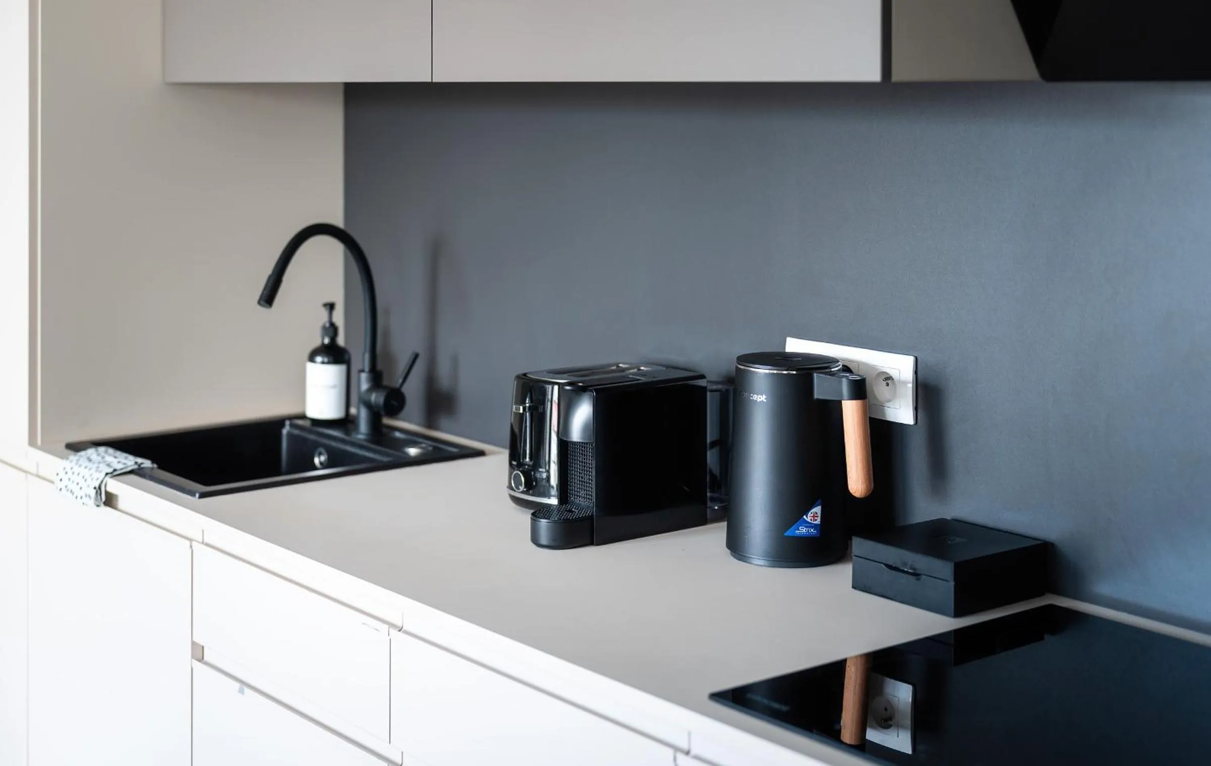 Kitchen or kitchenette in Wenceslas sq SOHO Boutique Hotel & Premium Suites