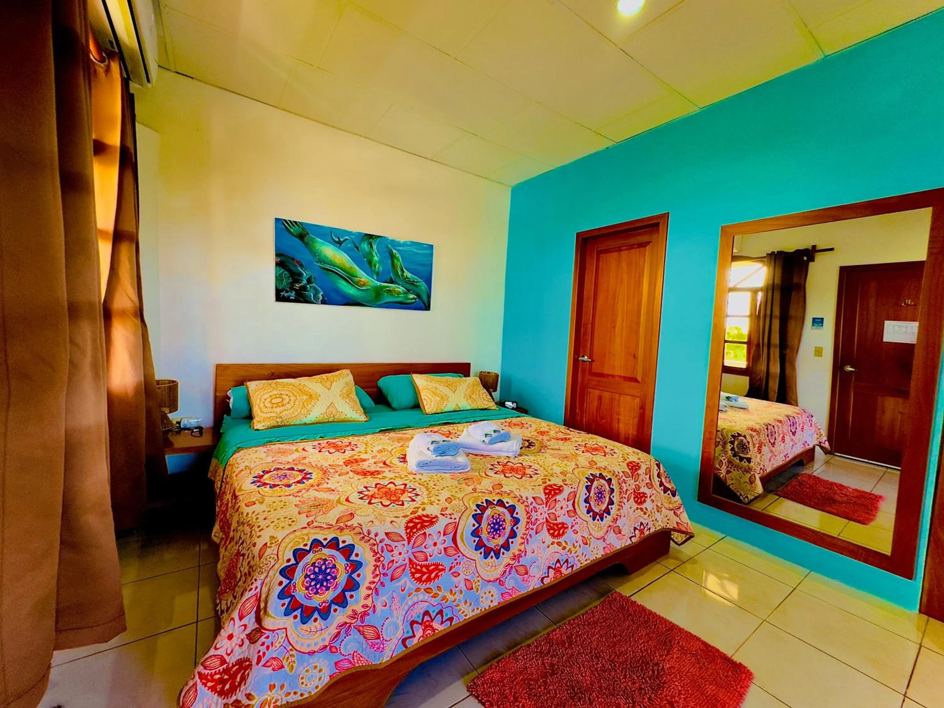 Bed in The Galapagos Pearl B&B