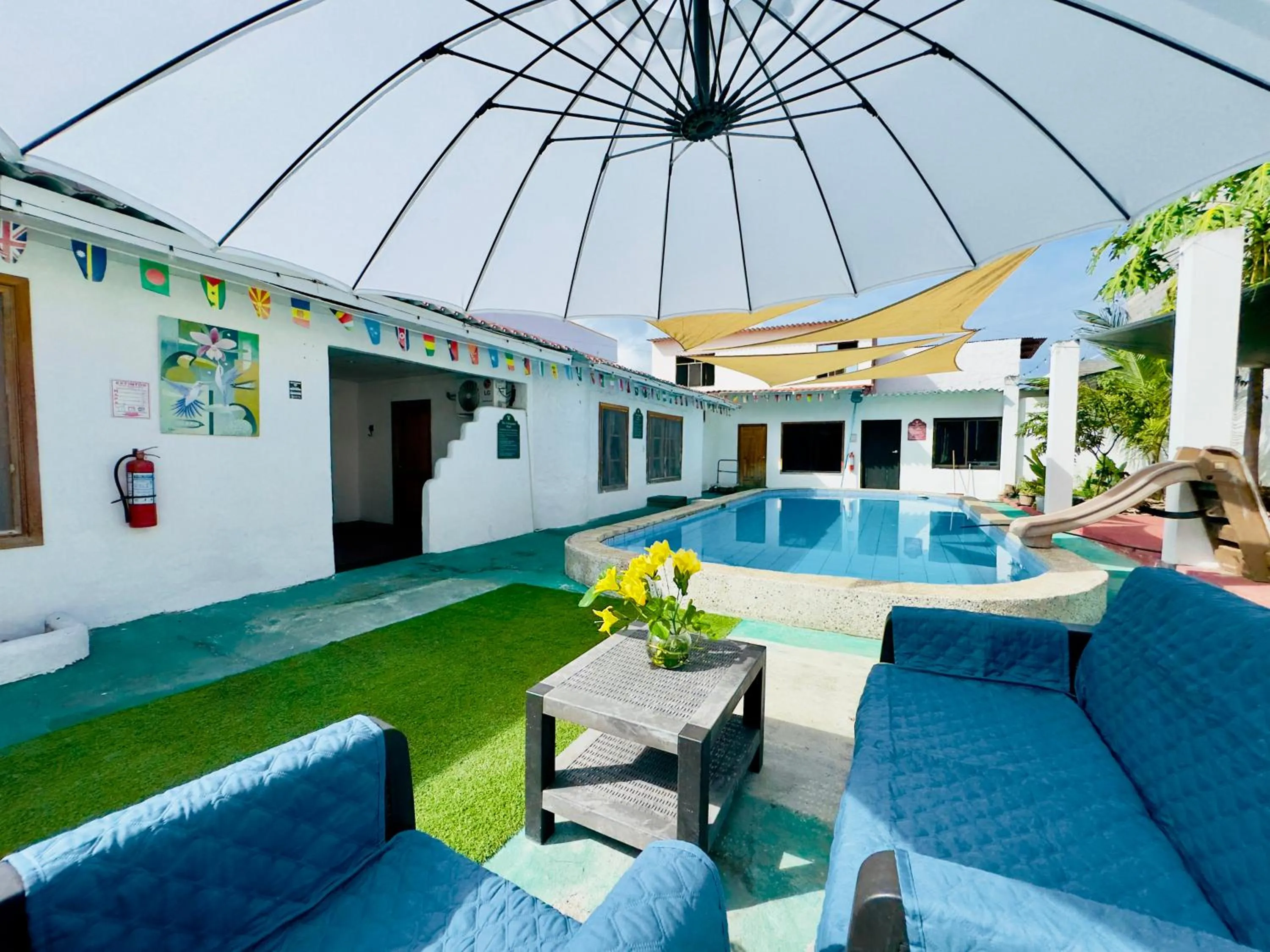 Pool view in The Galapagos Pearl B&B