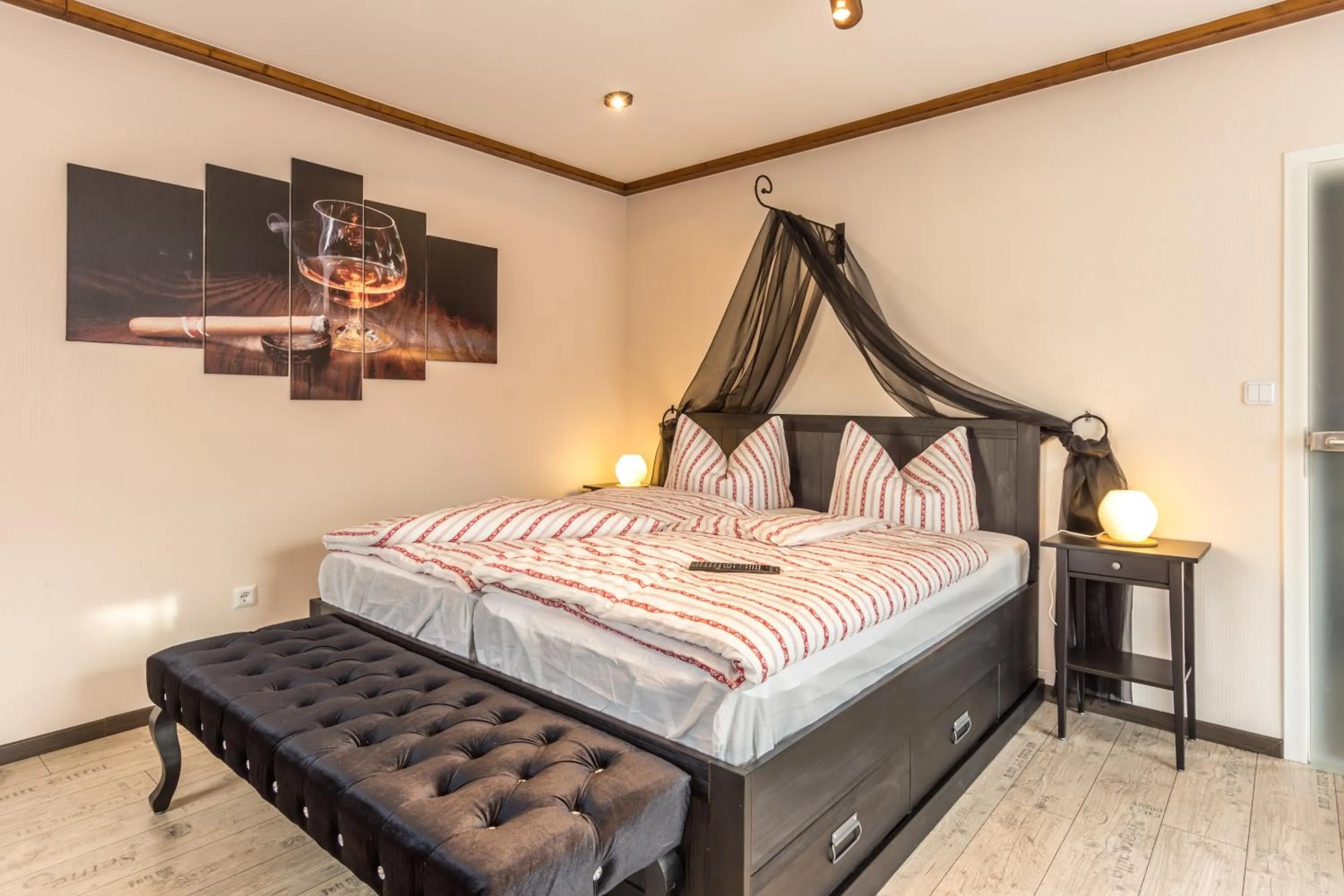 Bed in Ferienwohnung Könitz, Ricarda