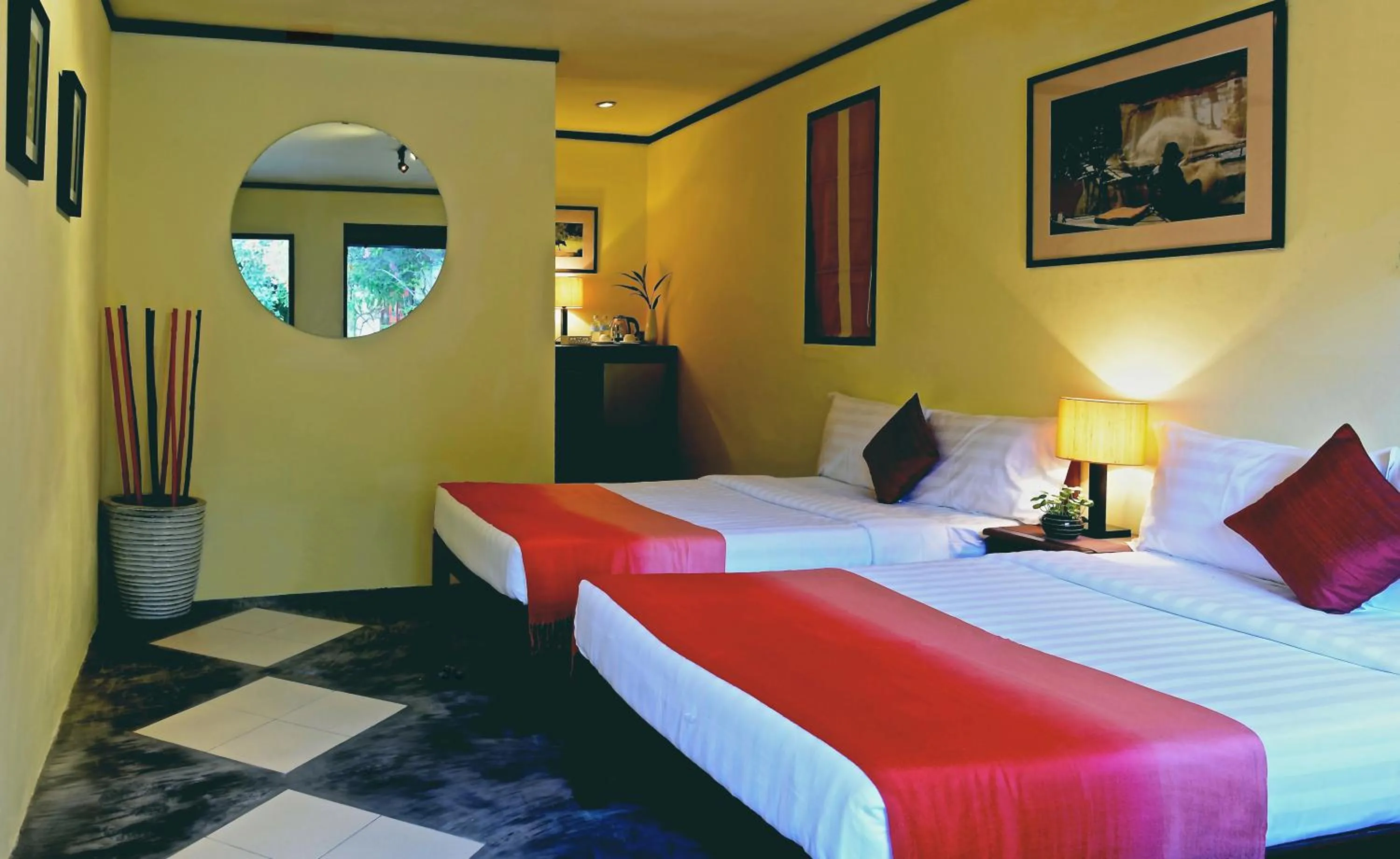 Bed in The Cockatoo Nature Resort & Spa