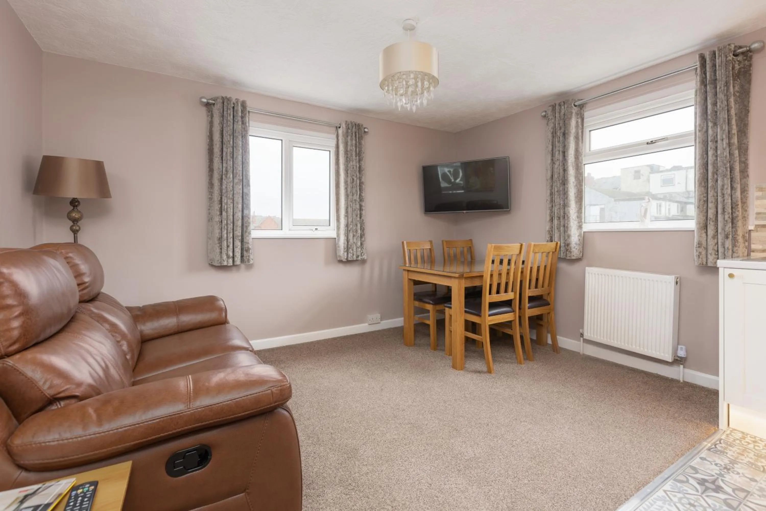 Living room in Beachcliffe Holiday Apartments