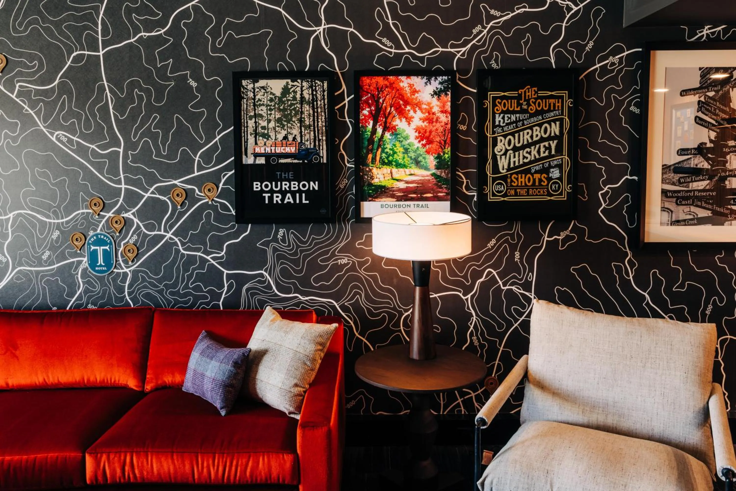 Living room in The Trail Hotel