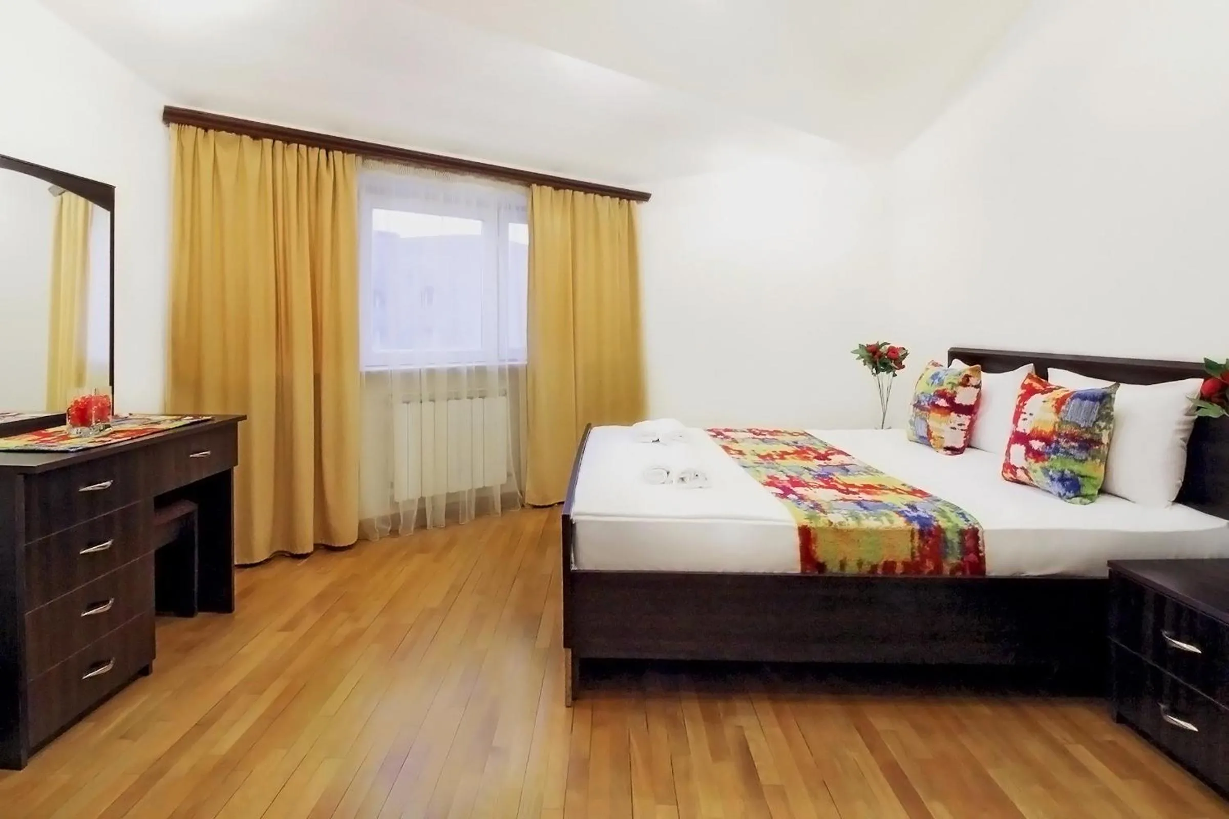 Bedroom, Bed in 2 Bedroom Apartment on Chaikovski street