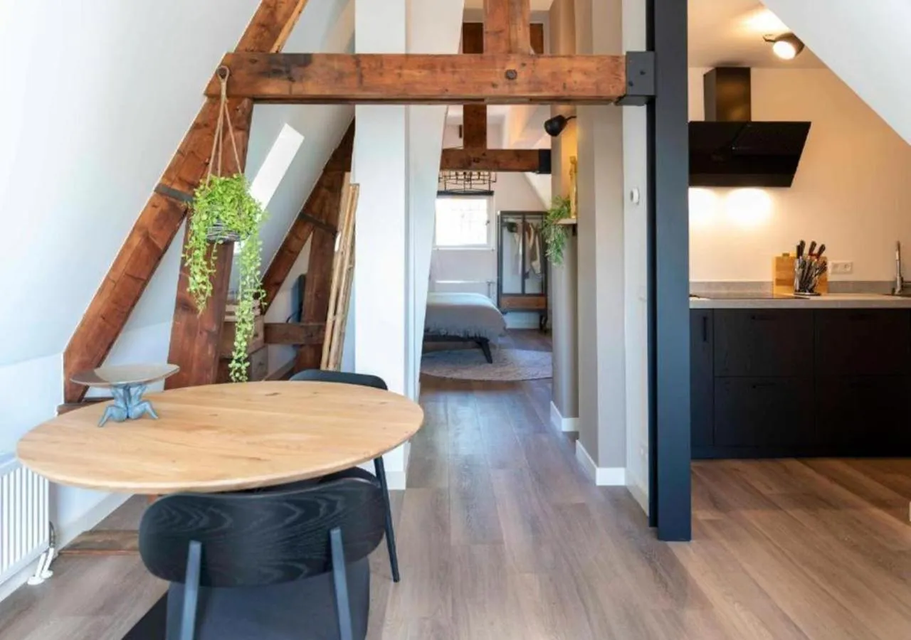 Kitchen or kitchenette in In de Witte Dame Hotel Bar Kitchen Apartments