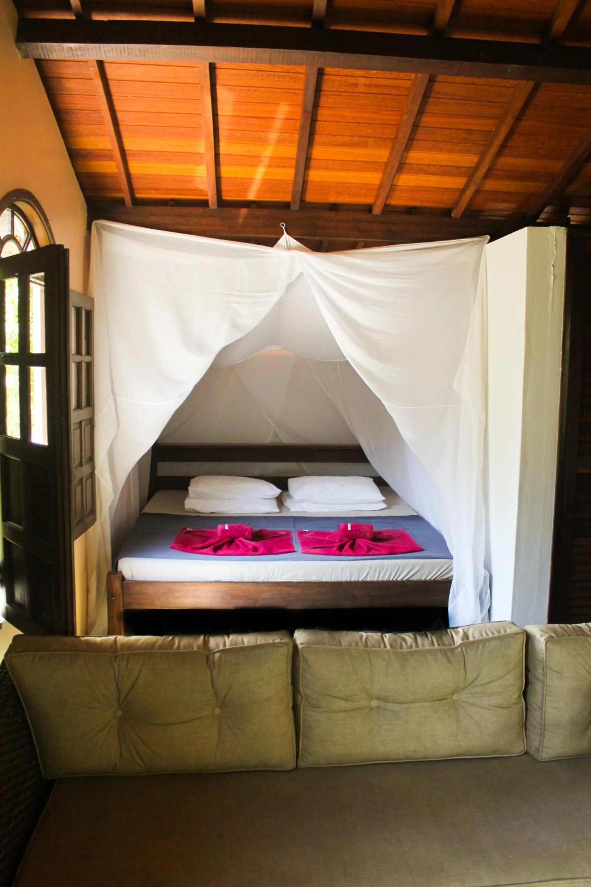 Bed in Pousada Colibri