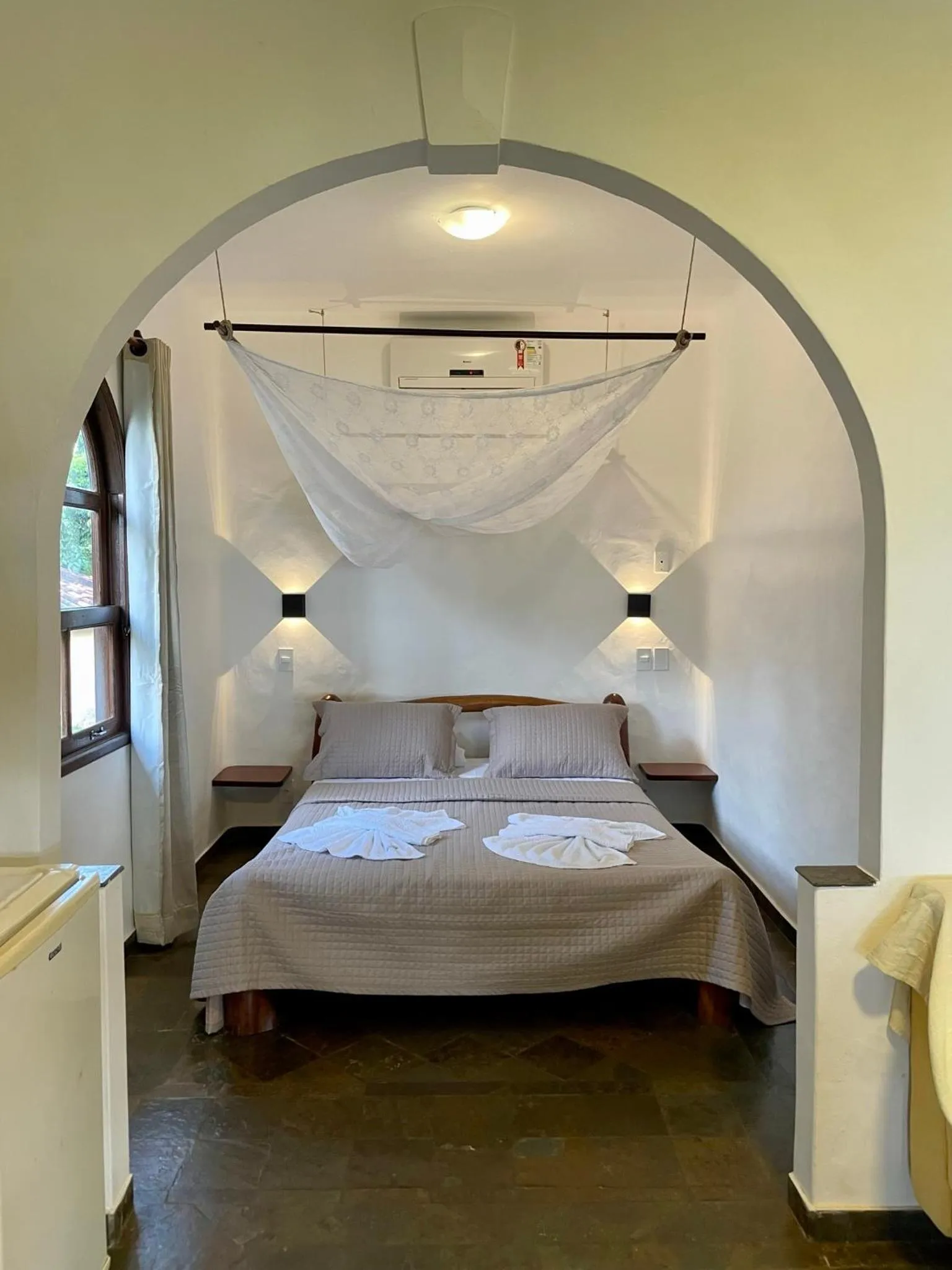 Bed in Pousada Colibri