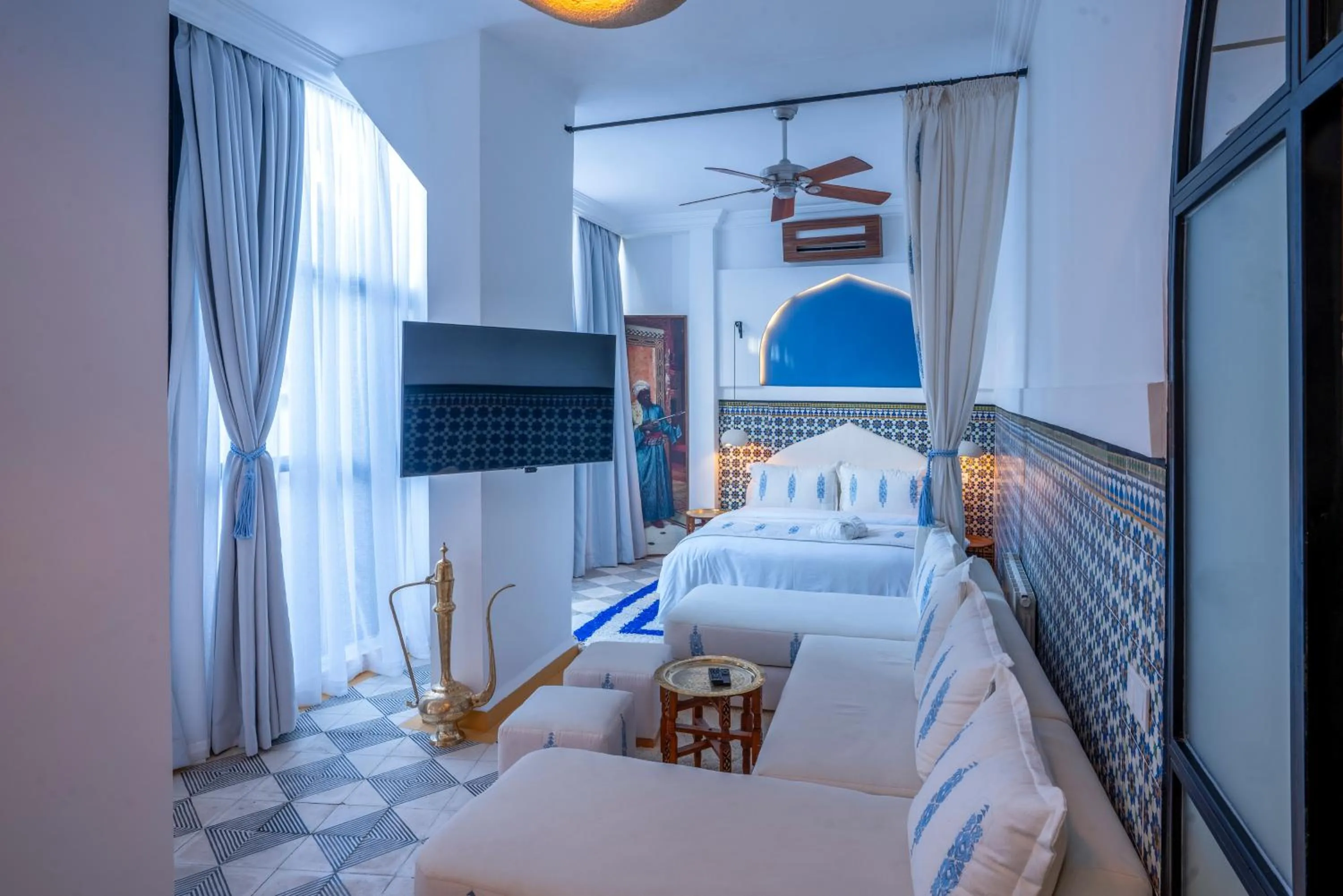 Living room, Bed in Maison H Kasbah