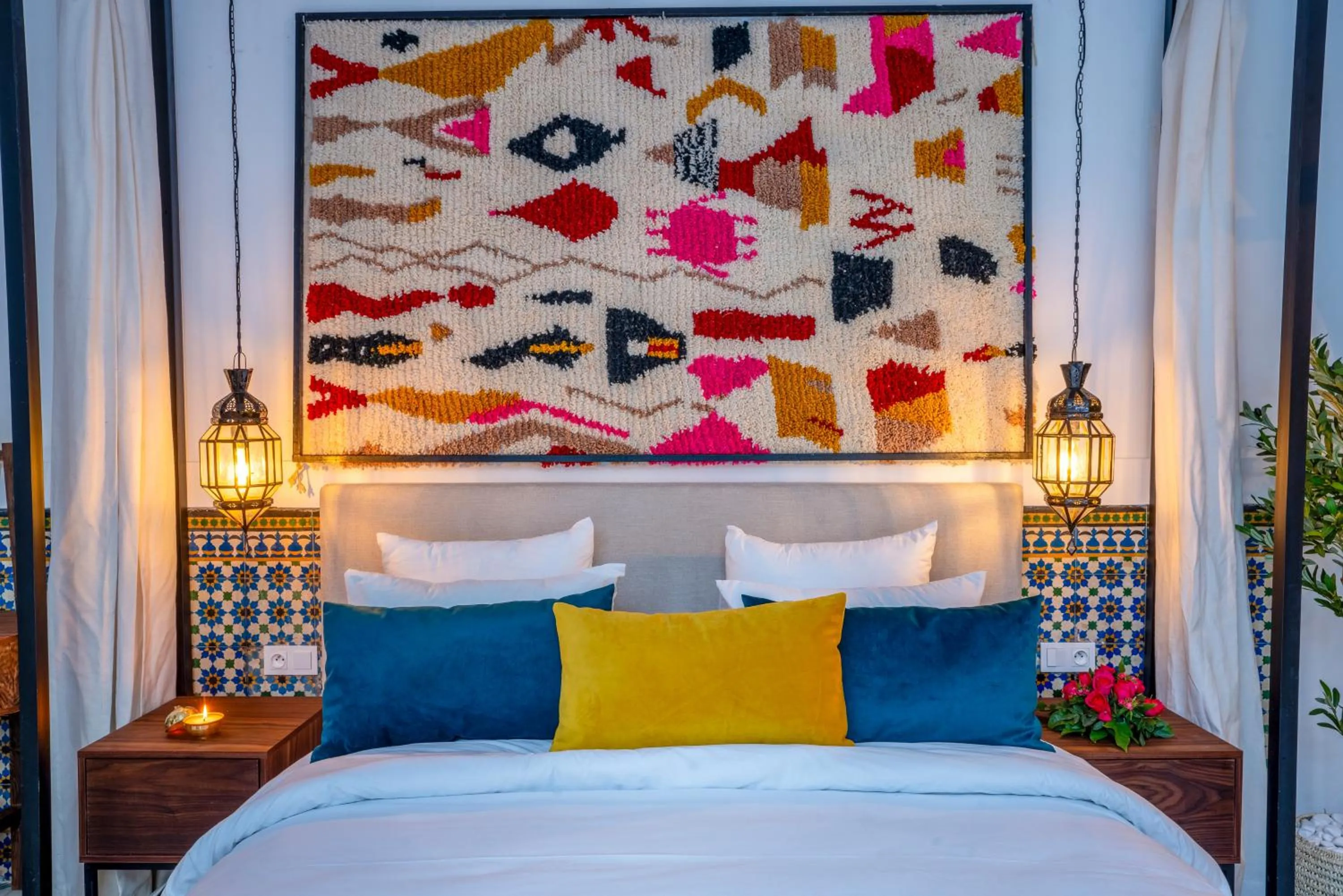 Decorative detail, Bed in Maison H Kasbah