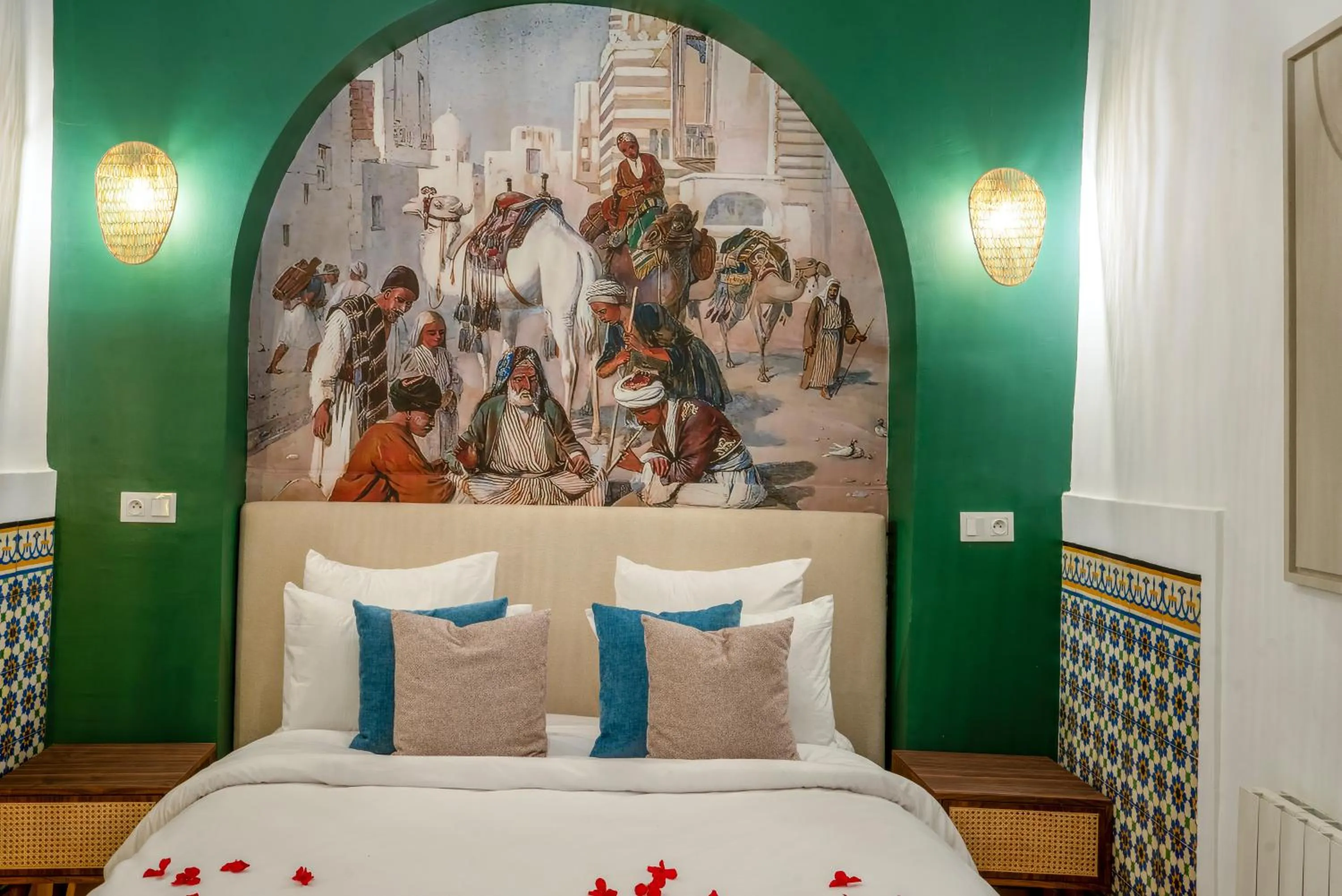 Decorative detail, Bed in Maison H Kasbah