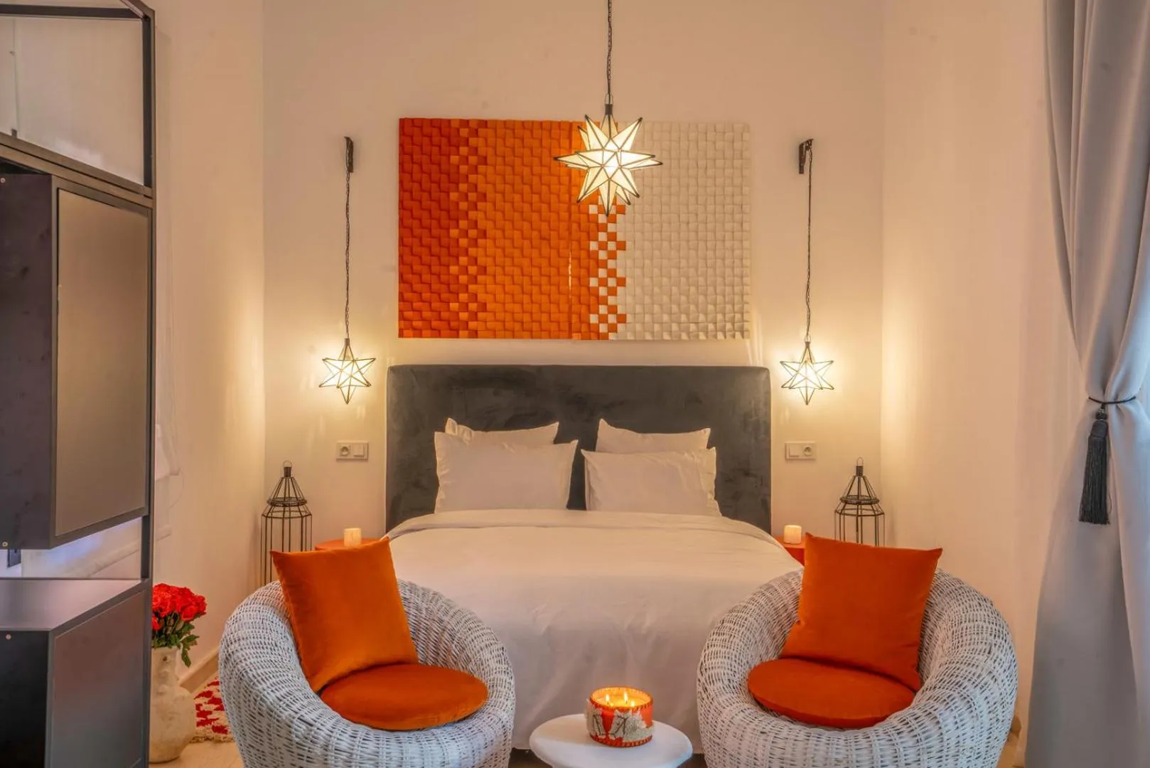 Seating area, Bed in Maison H Kasbah