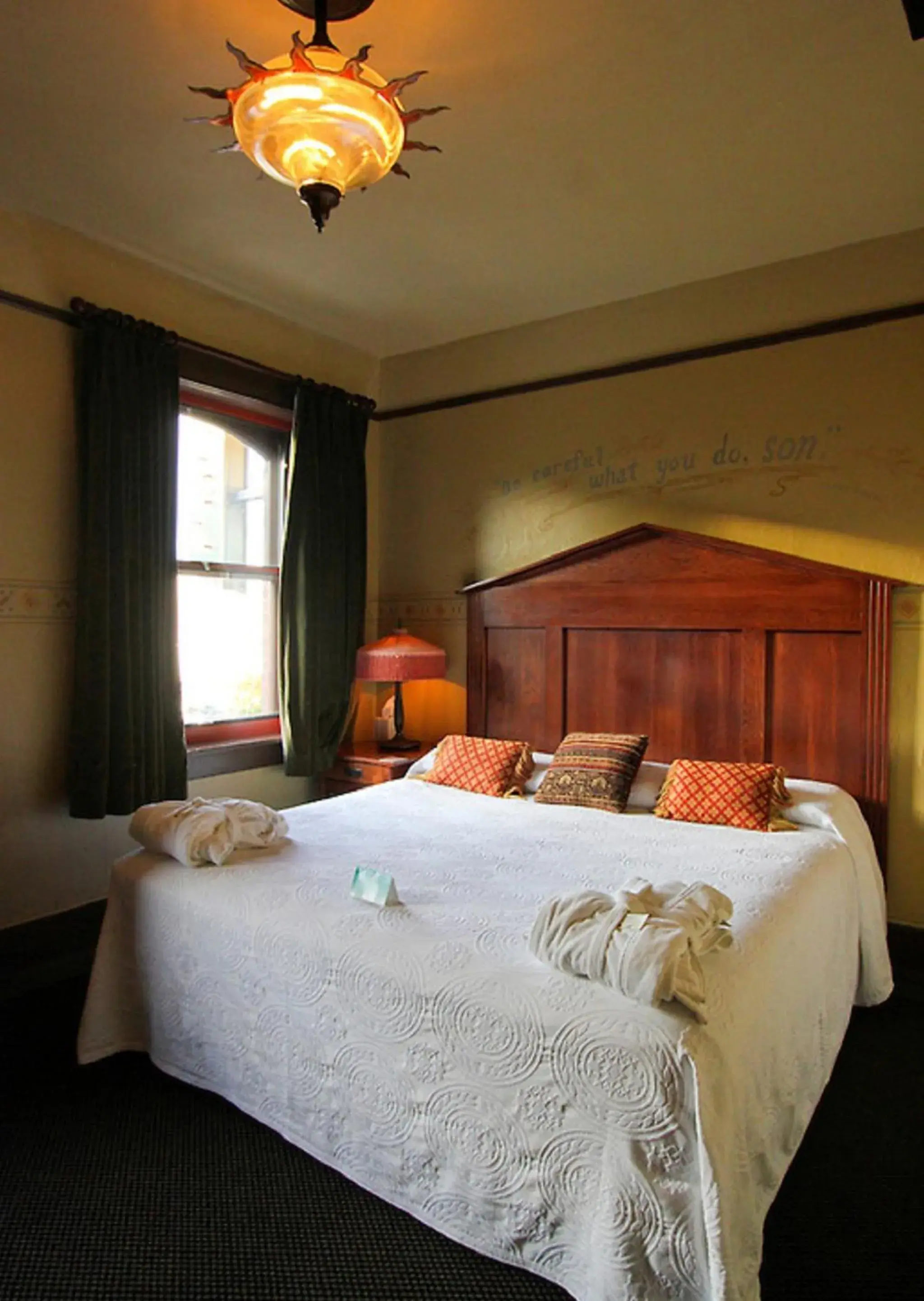 Bed in McMenamins Olympic Club Bed in McMenamins Olympic Club