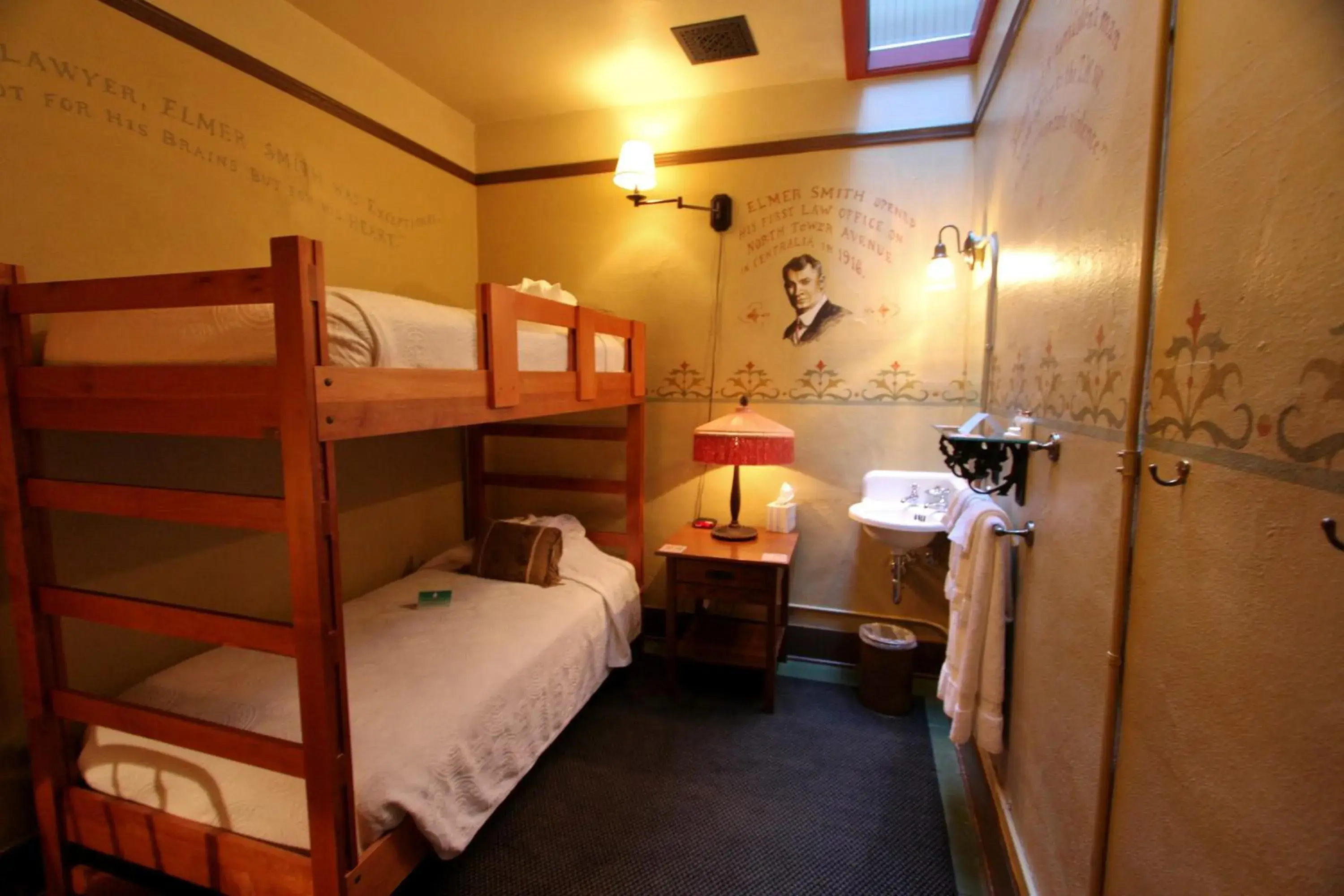 bunk bed, Bed in McMenamins Olympic Club bunk bed, Bed in McMenamins Olympic Club